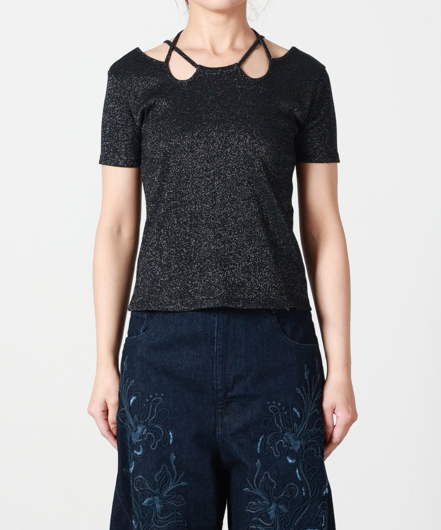 MURRAL(ミューラル)】 Glitter ivy halfsleeve tops|PARIGOT ONLINE MURRAL(ミューラル)】 Glitter ivy halfsleeve tops|PARIGOT ONLINE