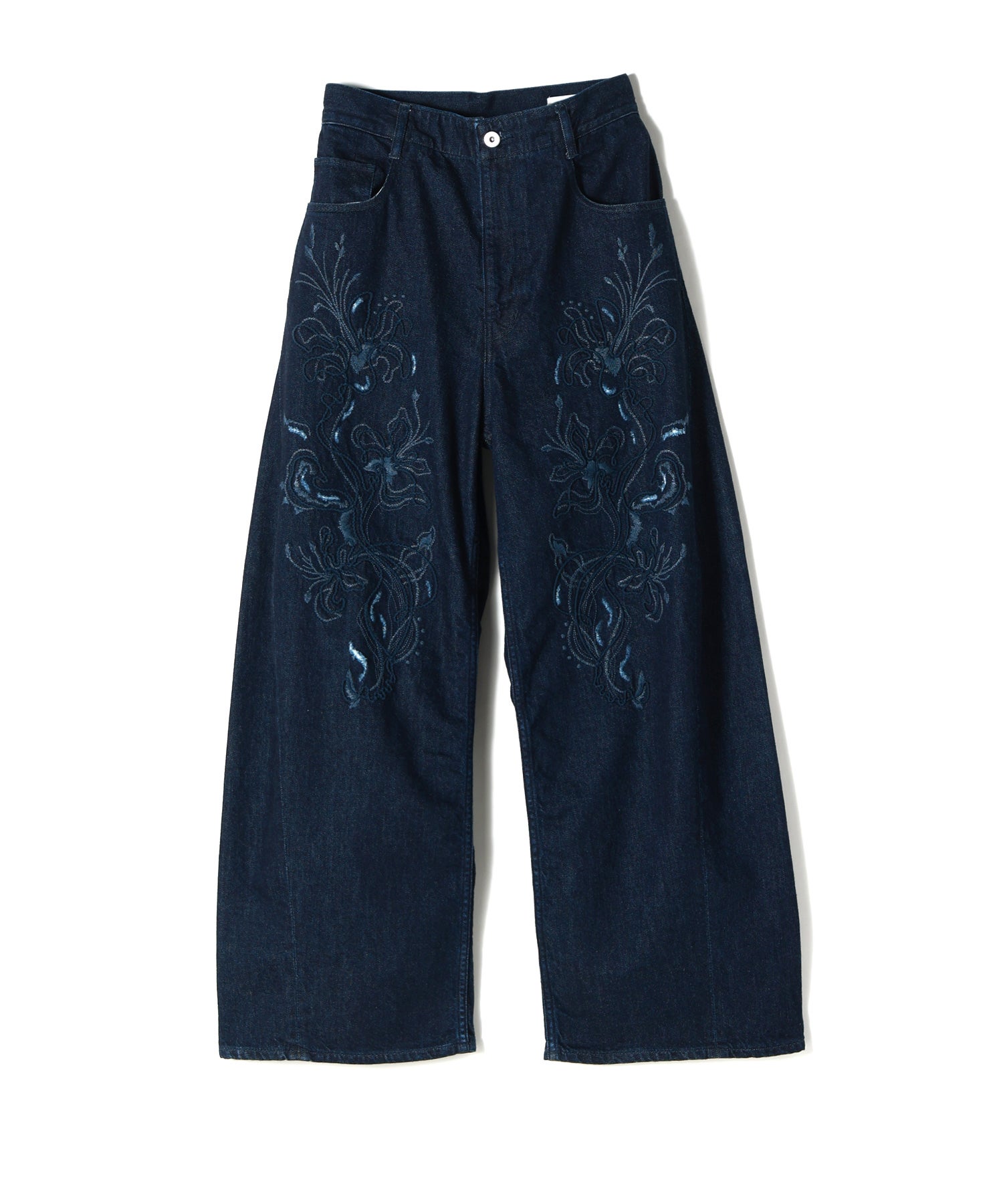 MURRAL(ミューラル)】 Nerine embroidered denim slacks｜PARIGOT