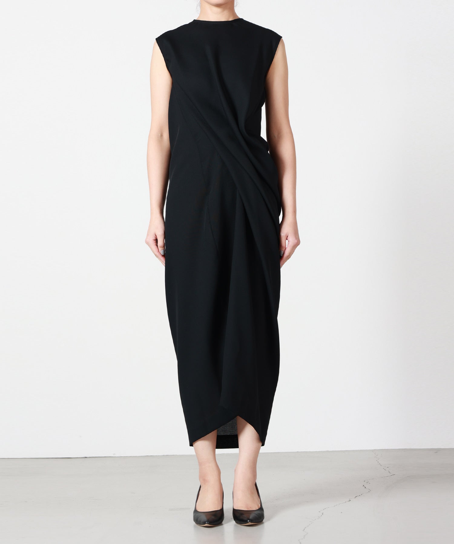 HARUNOBUMURATA(ハルノブムラタ)】 LULEA - SUMMER WOOL DRAPE DRESS