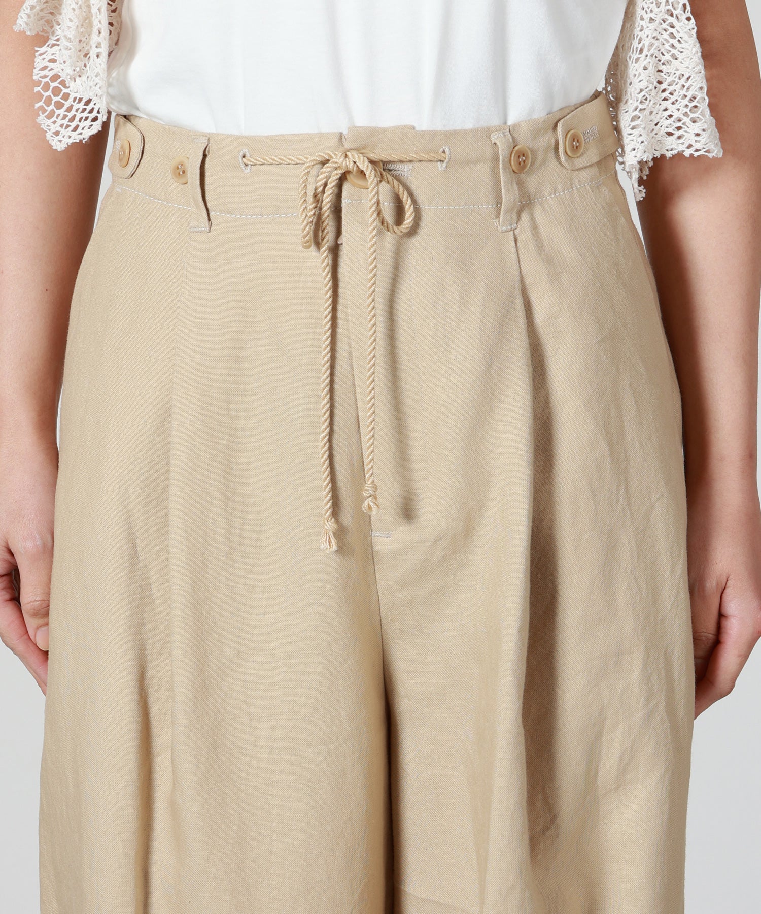 muller of yoshiokubo(ミュラーオブヨシオクボ)】 TUCK STITCHED PANTS