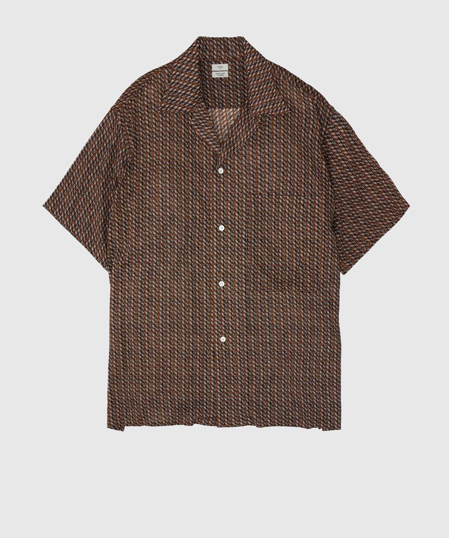 YOKE(ヨーク)】 Vintage Pattern Printed Rayon Open Collar Shirt