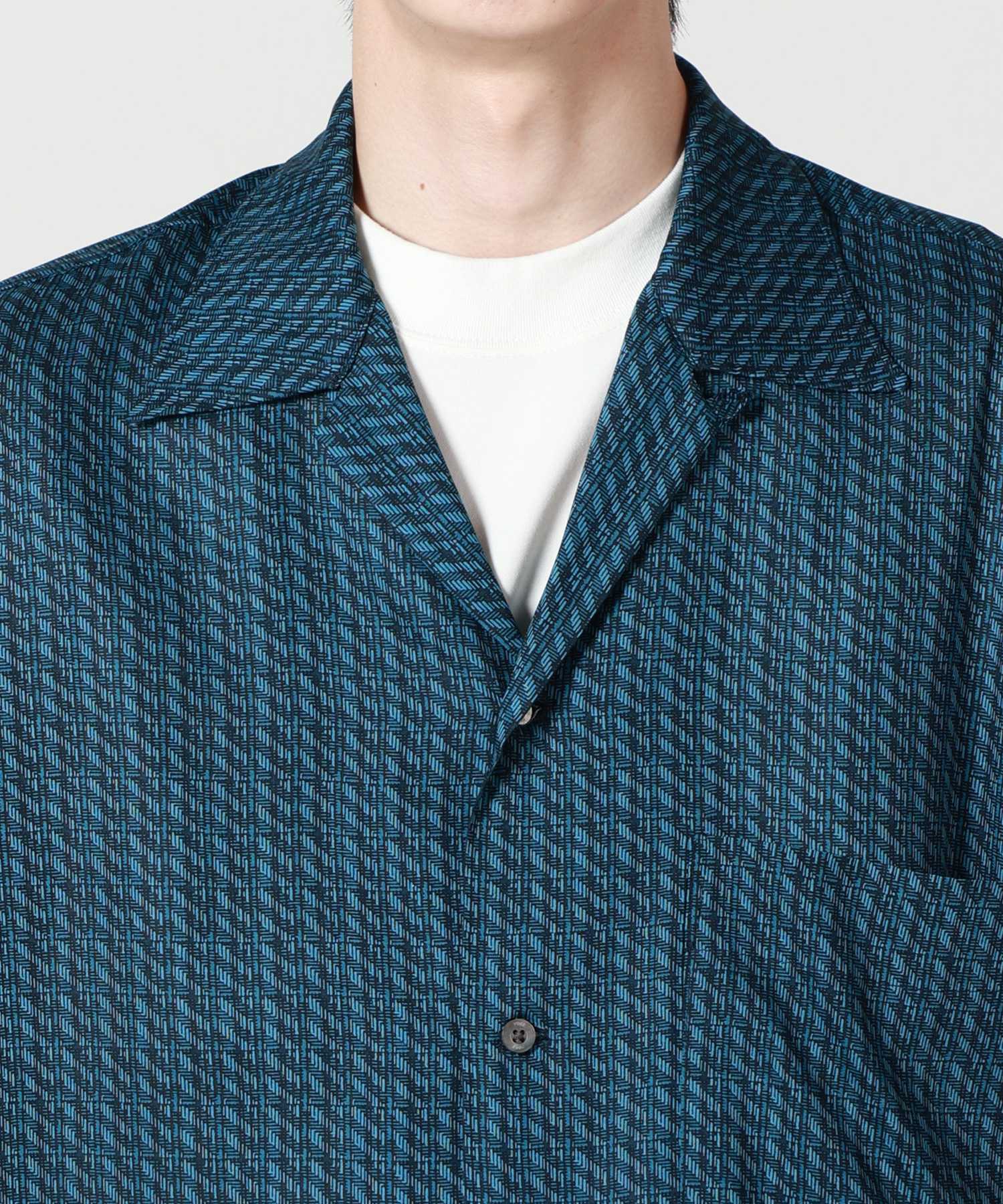 YOKE(ヨーク)】 Vintage Pattern Printed Rayon Open Collar Shirt