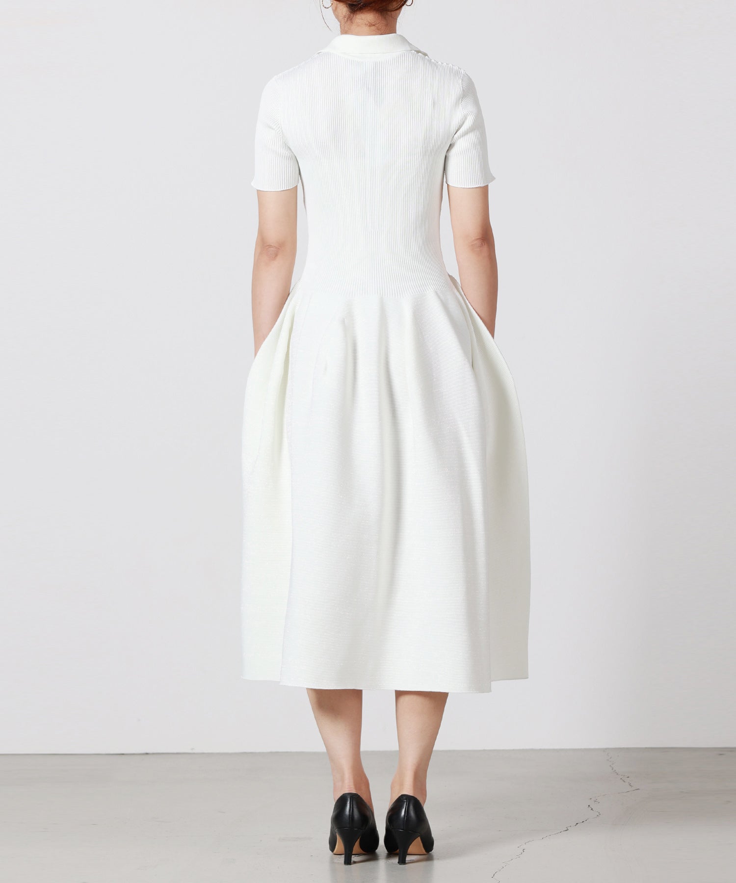 CFCL(シーエフシーエル)】 POTTERY GLITTER SHORT SLEEVE POLO DRESS