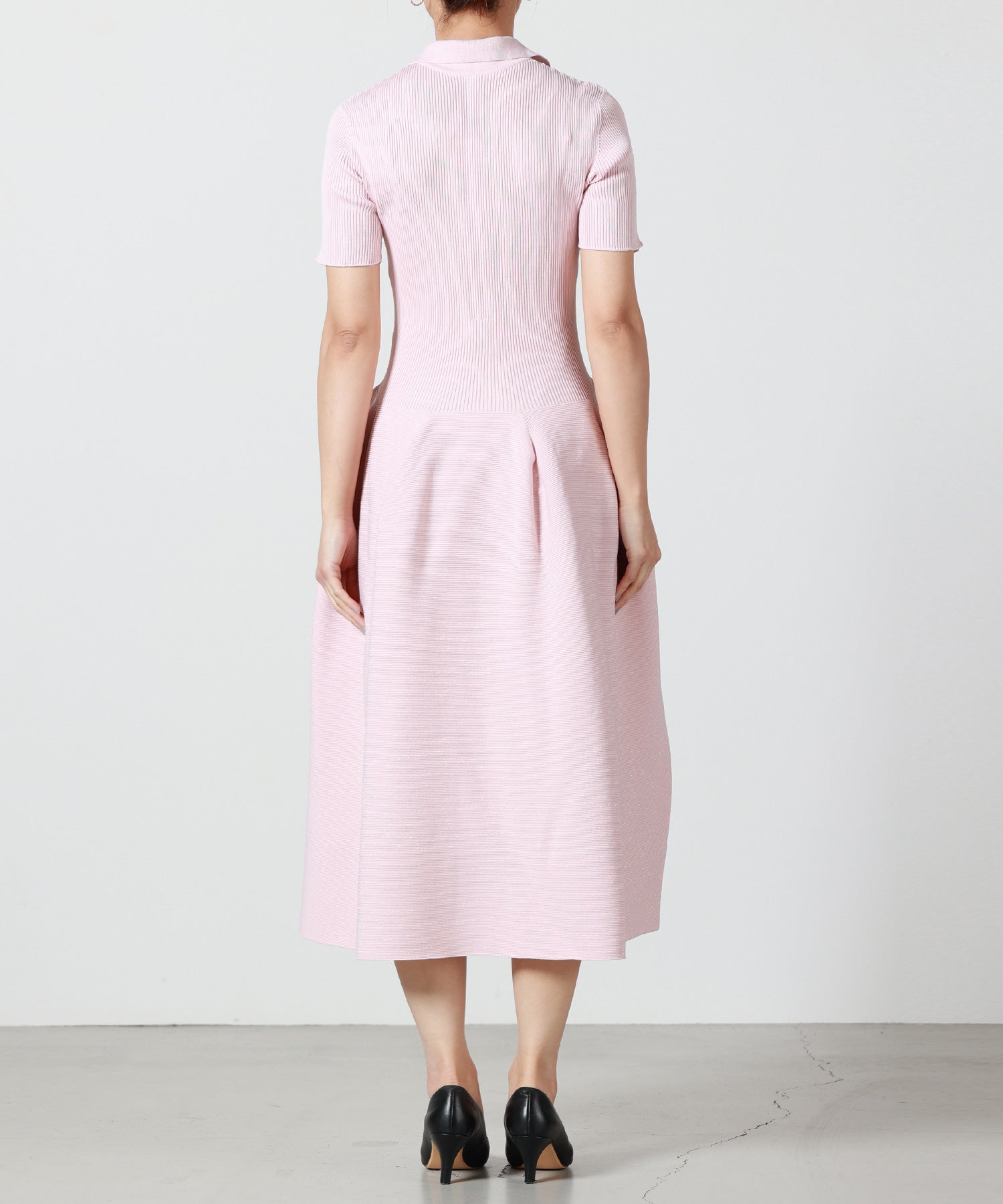 CFCL(シーエフシーエル)】 POTTERY GLITTER SHORT SLEEVE POLO DRESS
