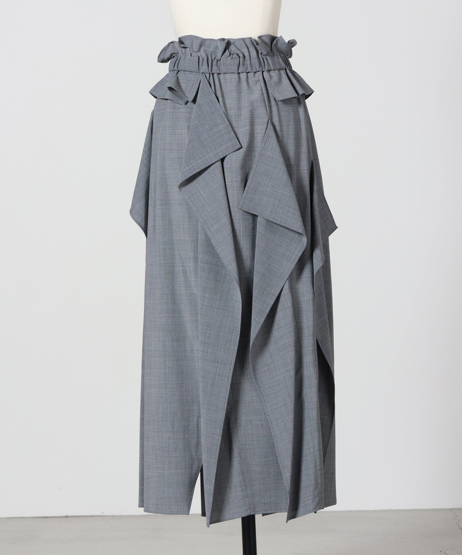 ENFOLD(エンフォルド)】 SQUARE DRAPE MAXI-SKIRT｜PARIGOT ONLINE