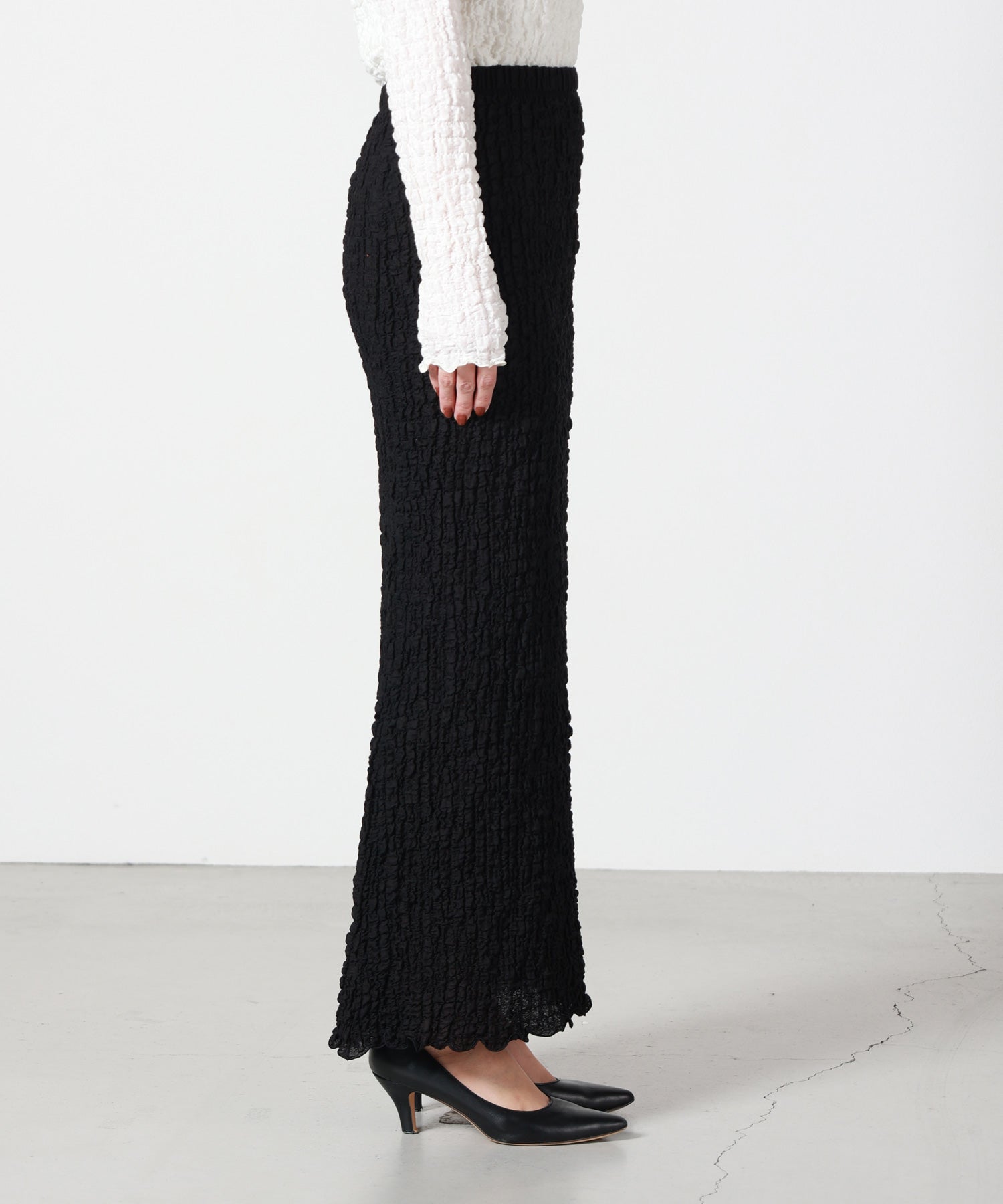 PHEENY(フィーニー)】 Shrink Lace Frill Skirt｜PARIGOT ONLINE
