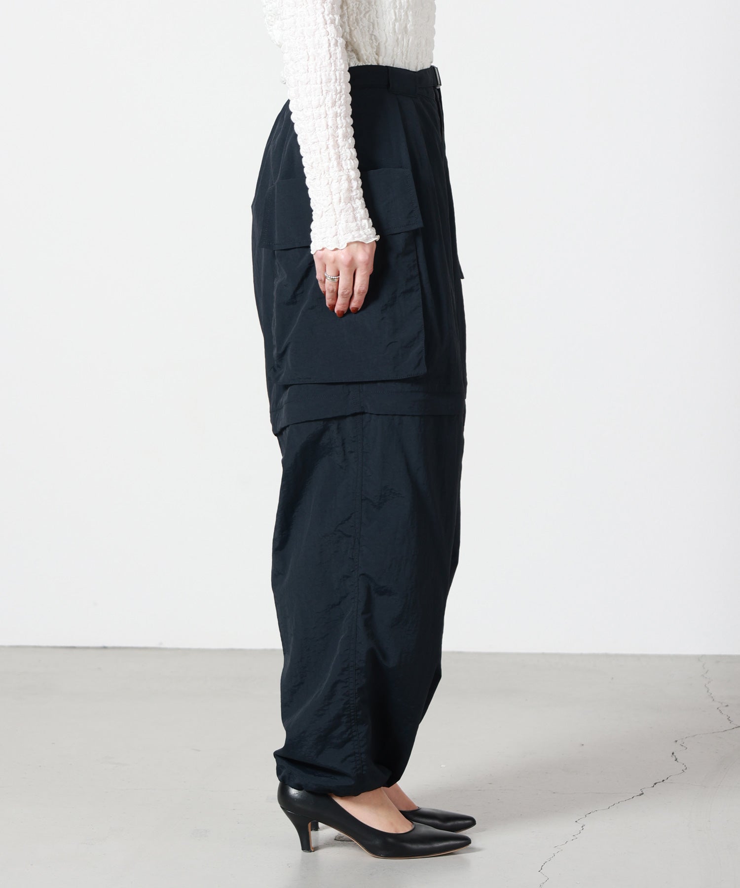 PHEENY(フィーニー)】 Nylon Taffeta Convertible Pants｜PARIGOT