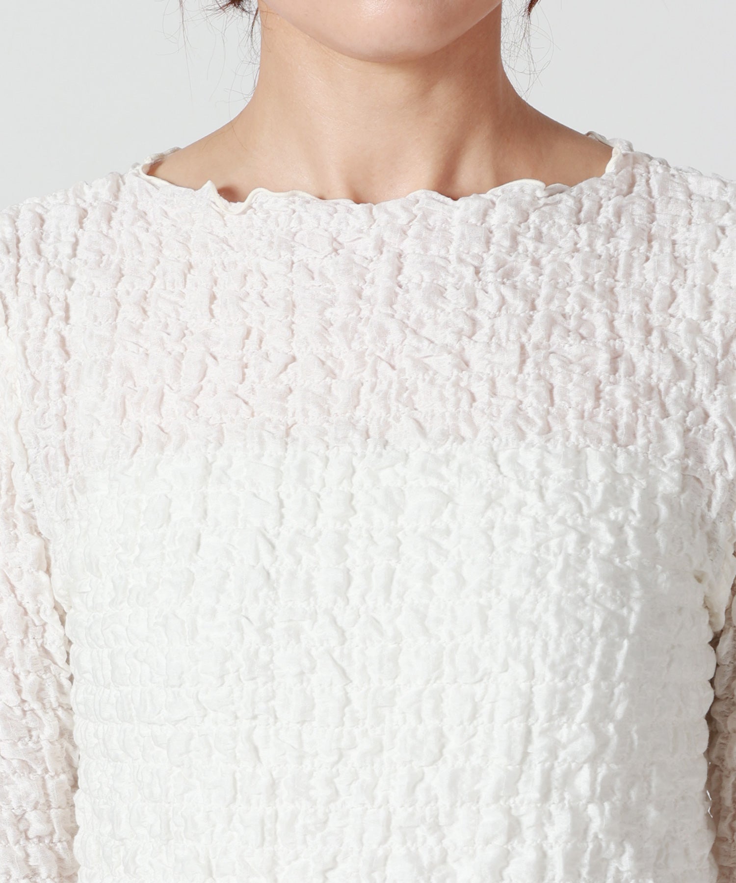 PHEENY(フィーニー)】 Shrink Lace Frill Top｜PARIGOT ONLINE（パリゴ