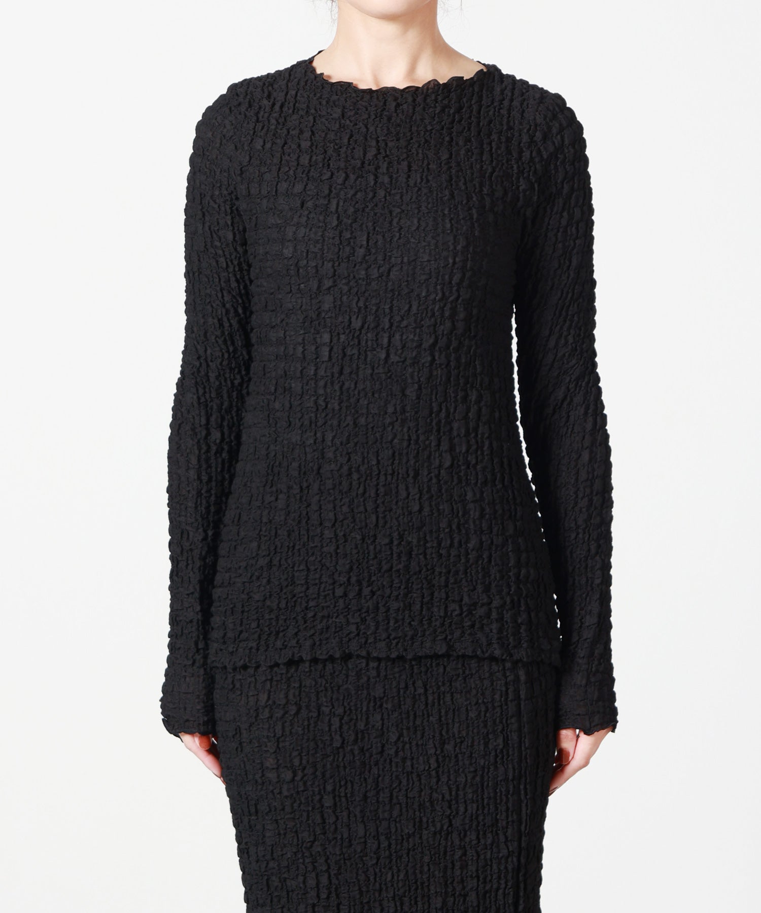 PHEENY(フィーニー)】 Shrink Lace Frill Top｜PARIGOT ONLINE（パリゴ