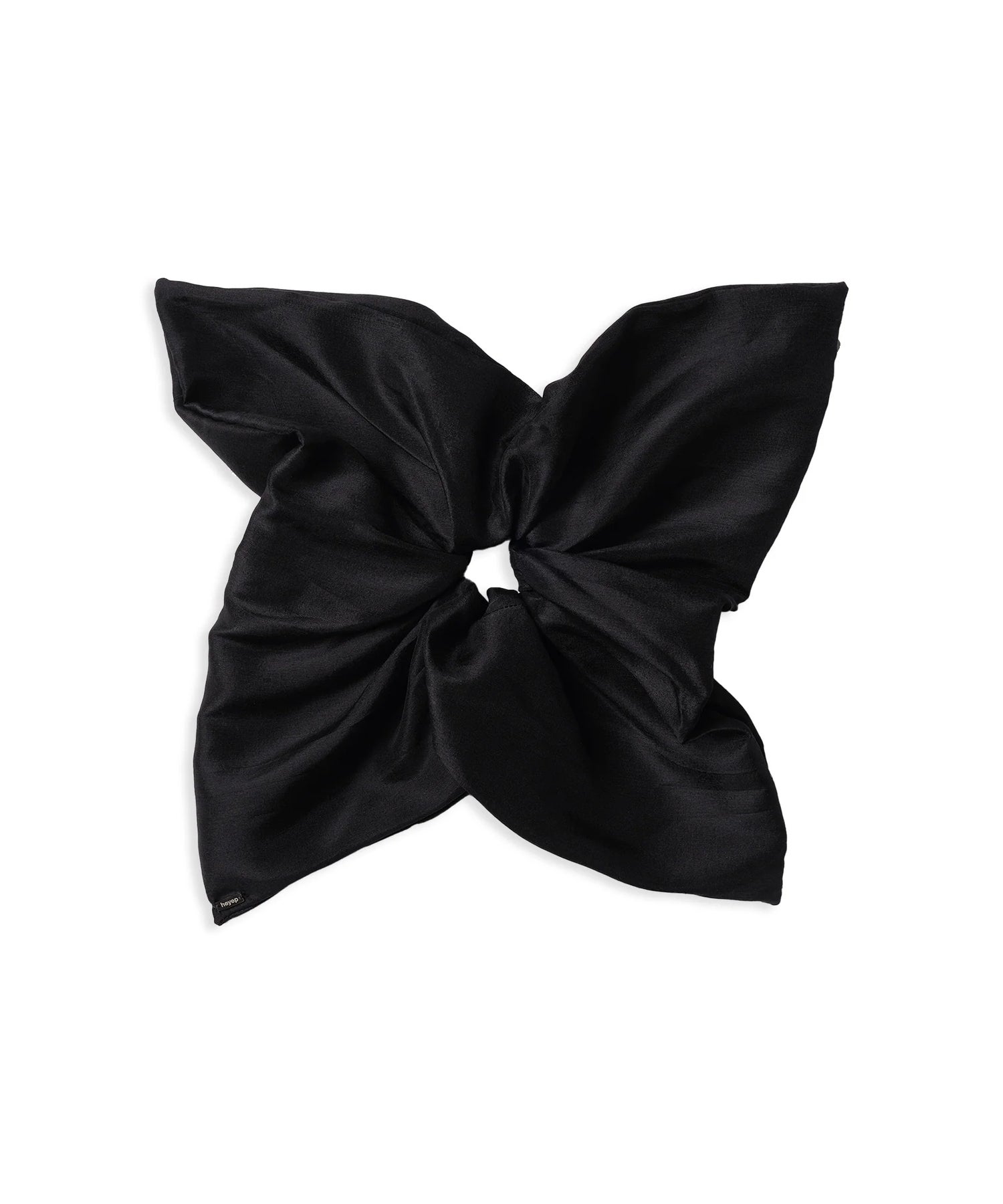 HEYEP スクエア ラージ シュシュ ブラック HEYEP(ヘイップ)】 Silk Square Large Scrunchie｜PARIGOT ONLINE