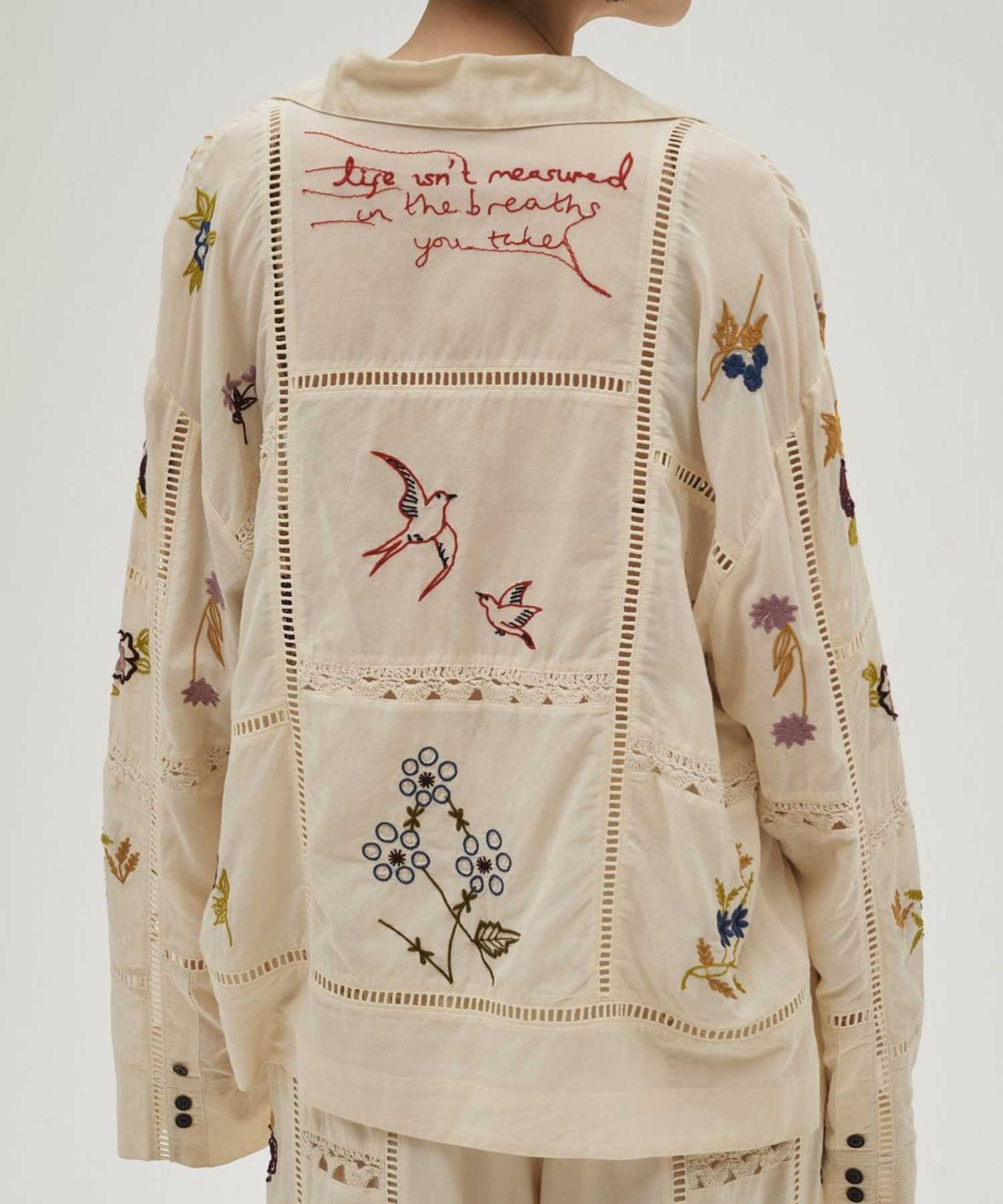 TODAYFUL(トゥデイフル)】 Embroidery Patchwork Shirts｜PARIGOT