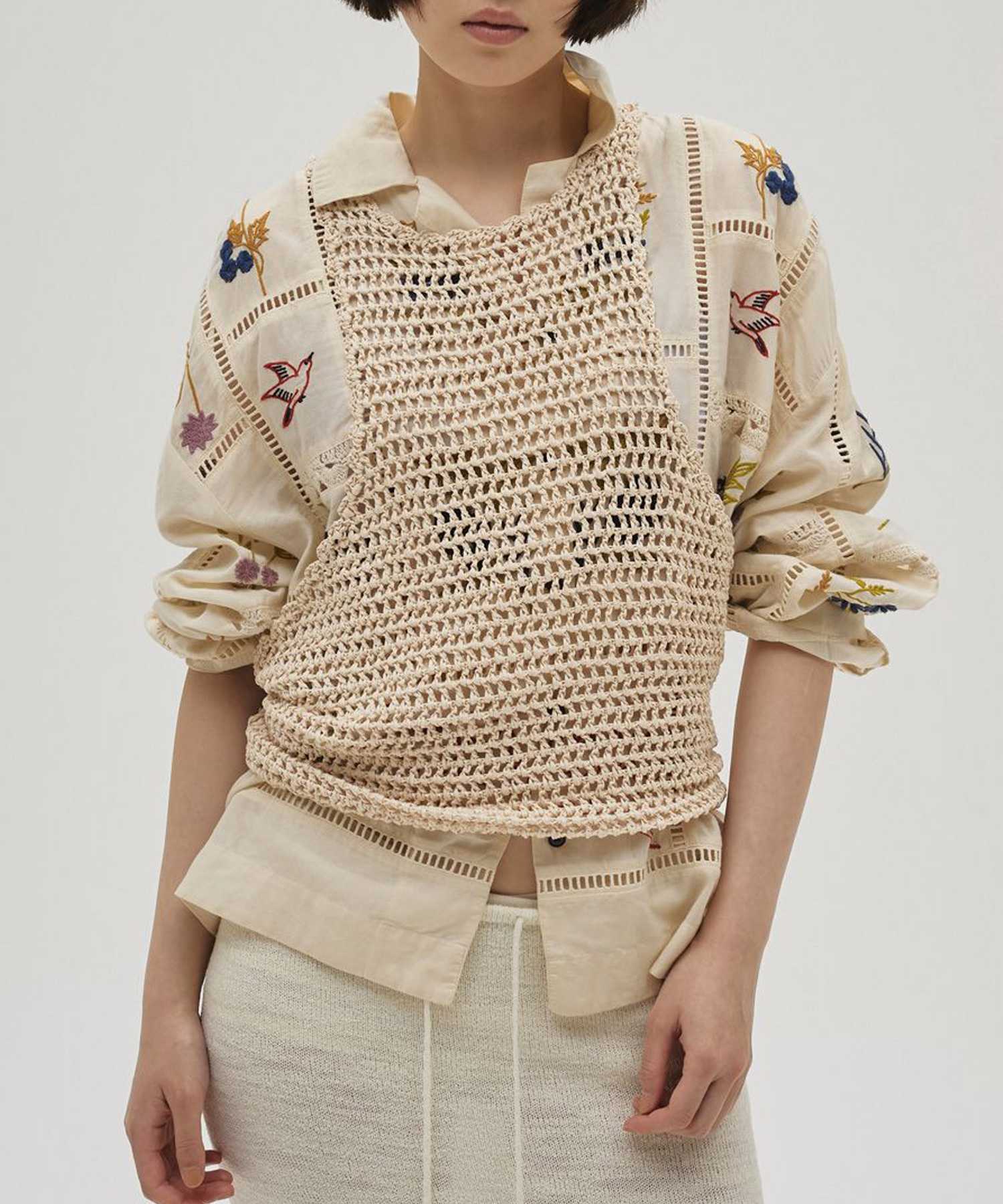 TODAYFUL(トゥデイフル)】 Embroidery Patchwork Shirts｜PARIGOT