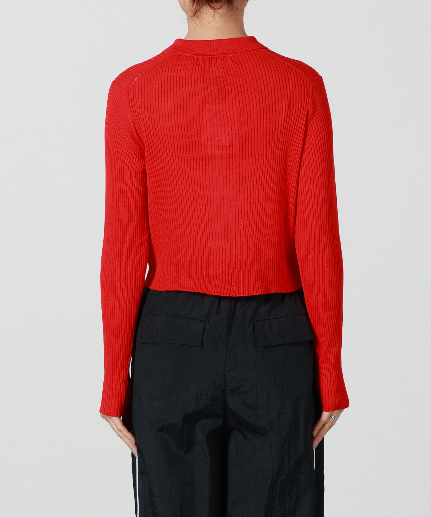 SACRA(サクラ)】 F.TWIST COTTON SILK RIB POLO CARDIGAN｜PARIGOT