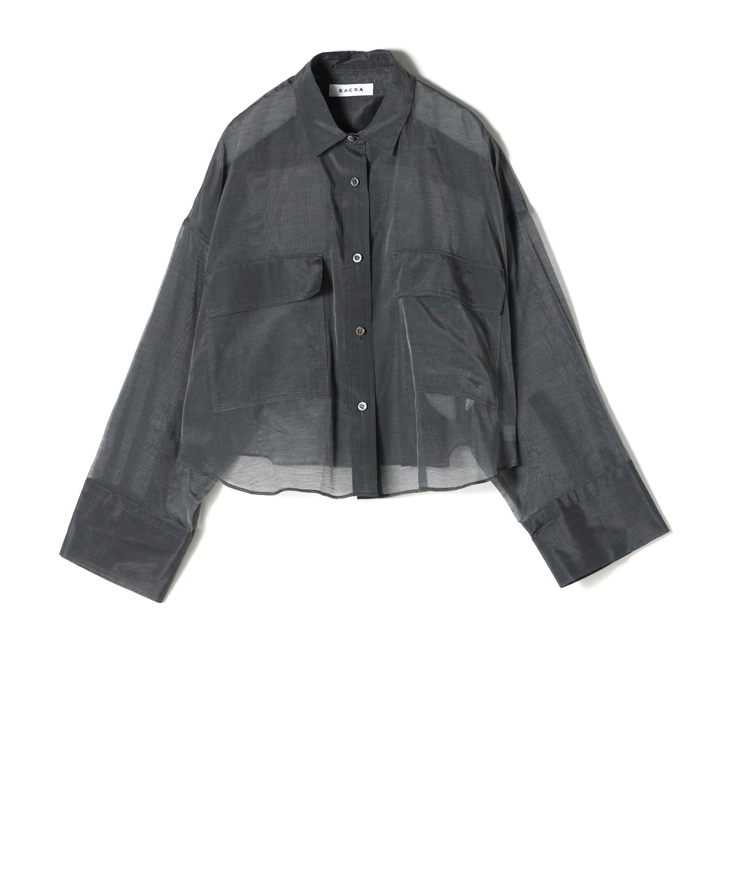 SACRA(サクラ)】 PREMIUM SILK COTTON CROPPED SHIRT｜PARIGOT ONLINE