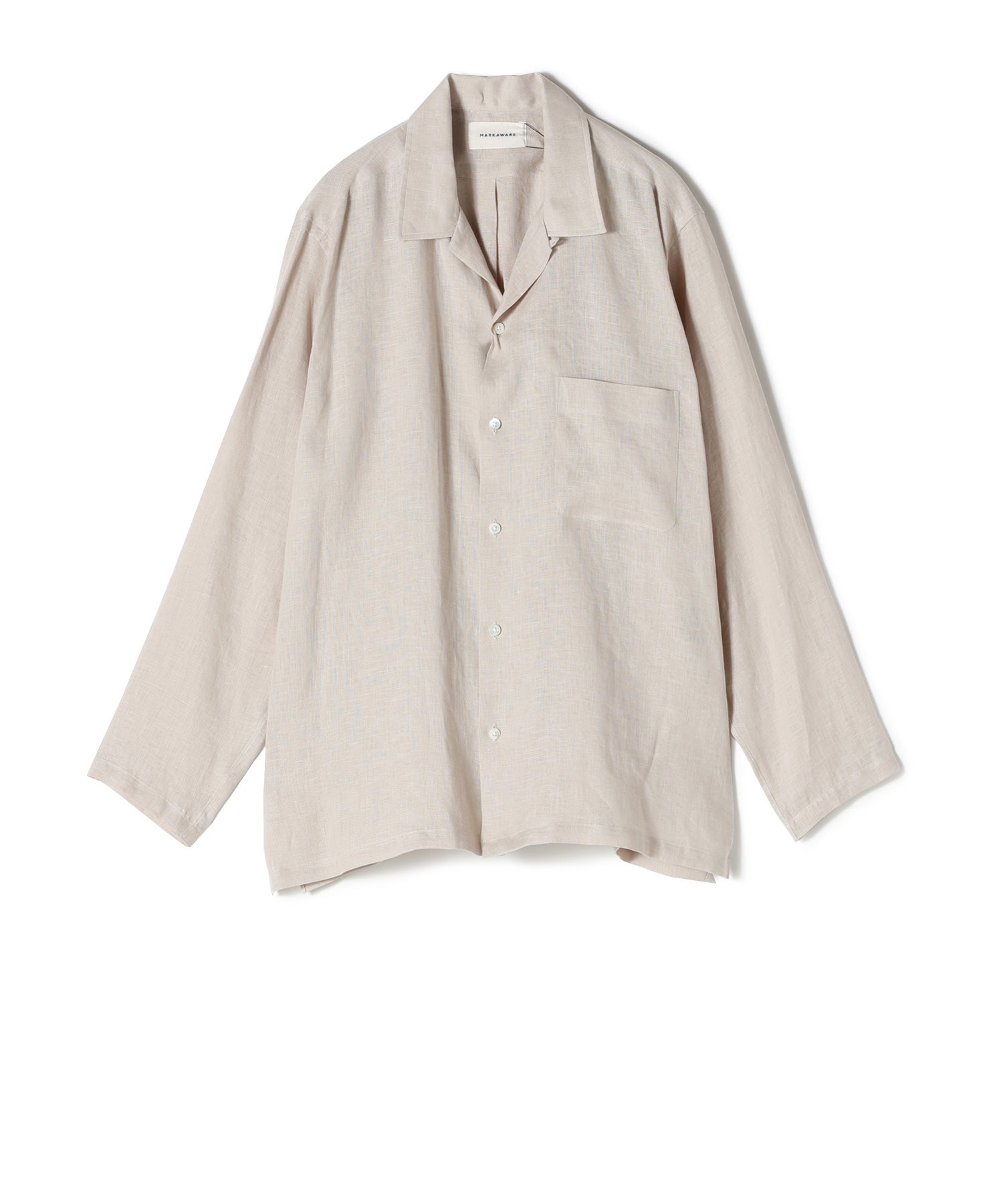 MARKAWARE(マーカウェア)】 COMFORT FIT OPEN COLLAR SHIRT｜PARIGOT