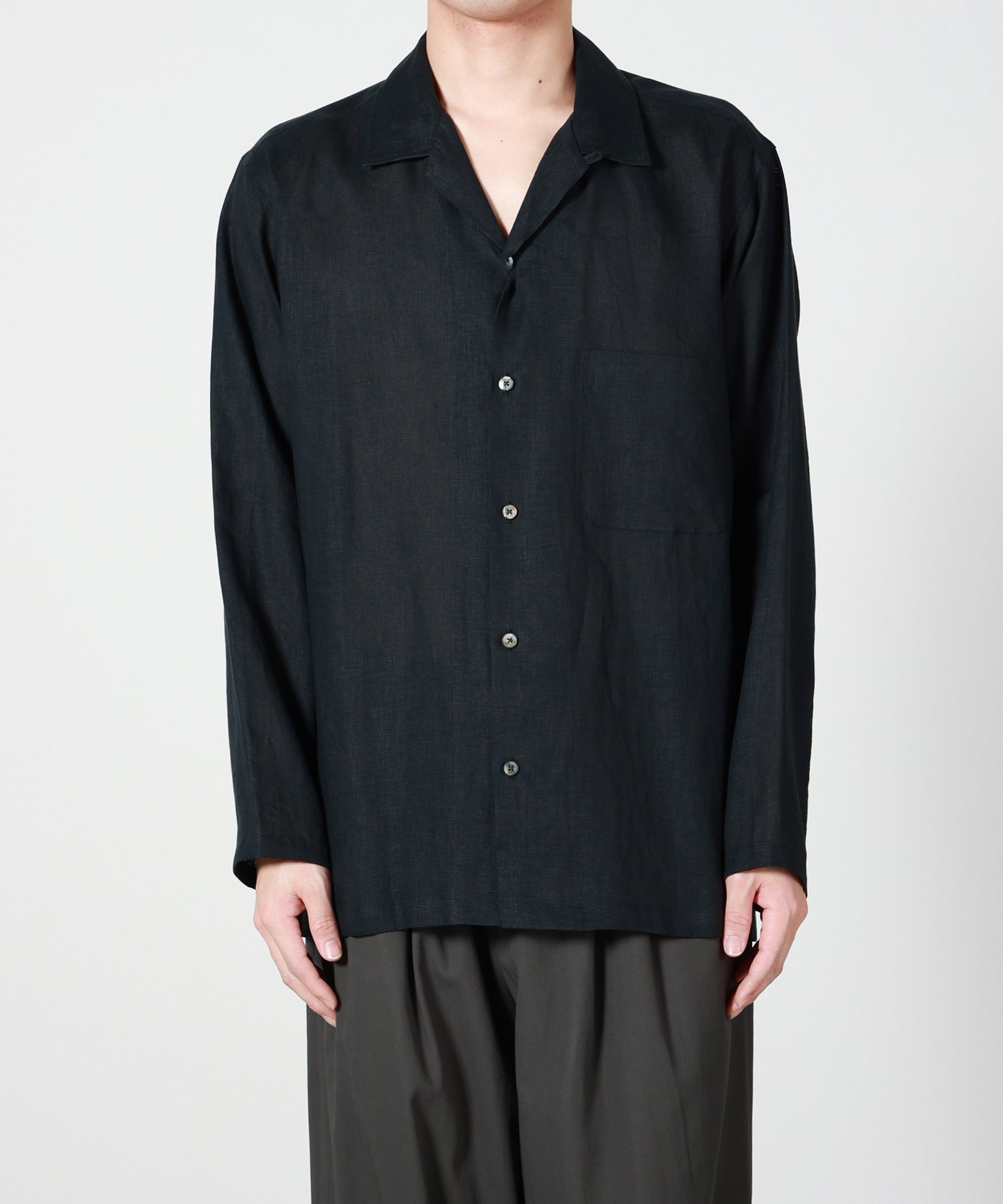 MARKAWARE(マーカウェア)】 COMFORT FIT OPEN COLLAR SHIRT｜PARIGOT