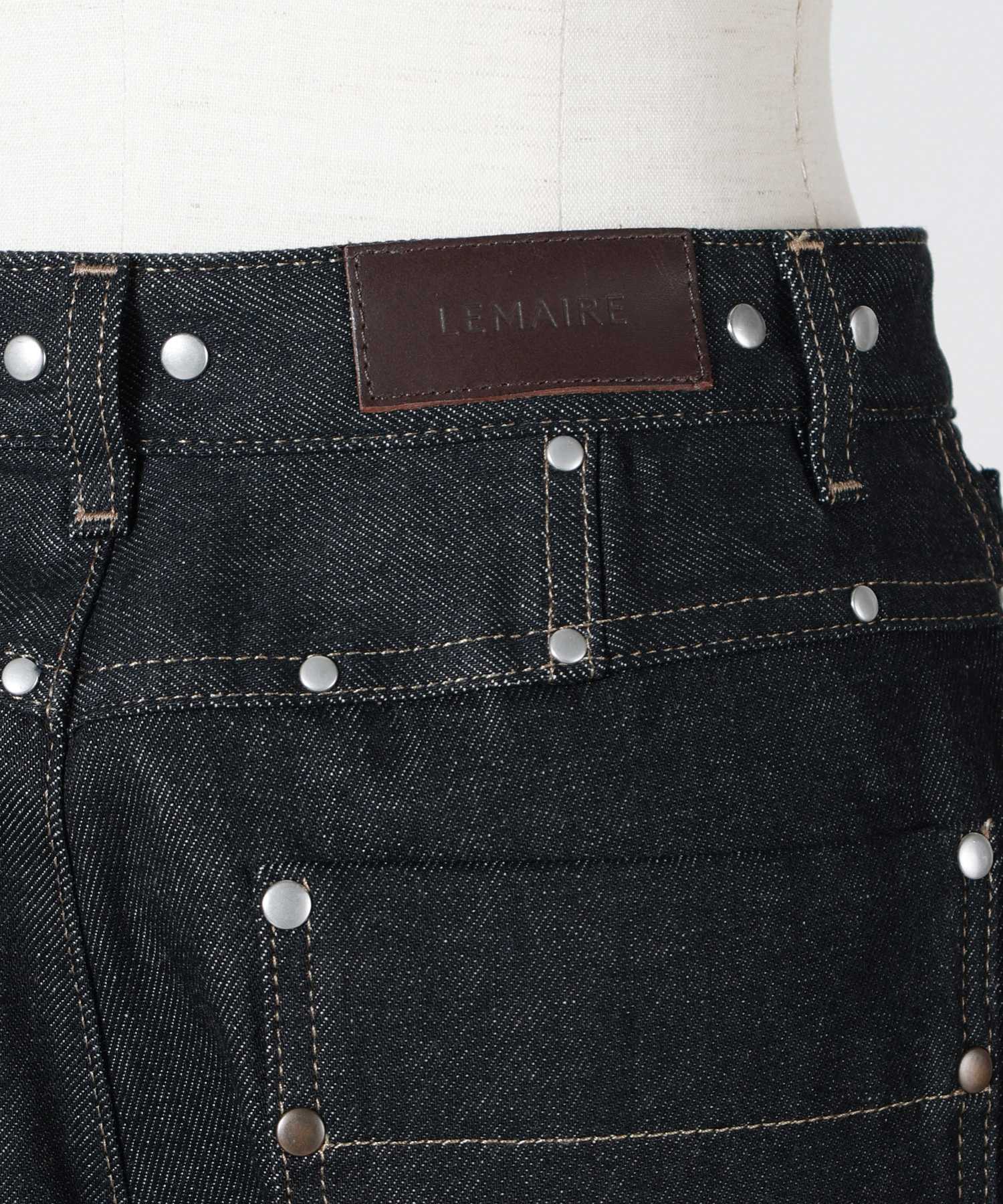 LEMAIRE(ルメール)】 HIGH WAISTED STRAIGHT PANTS WITH STUDS