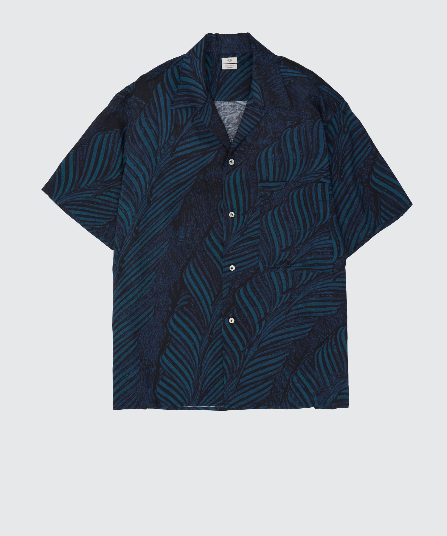 トップス Yoke Leaf PatternPrintenCollarShirt YOKE(ヨーク)】 Leaf Pattern Printed Open Collar Shirt｜PARIGOT