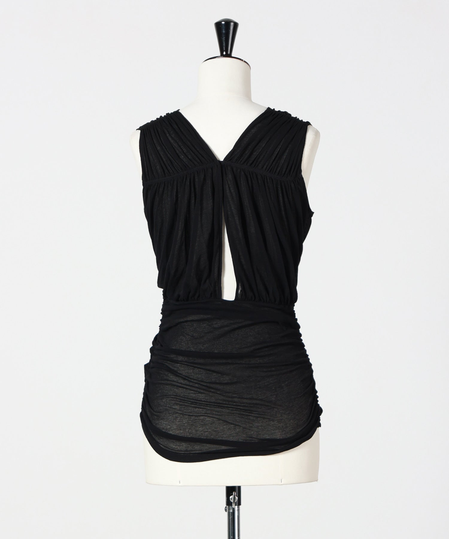 FETICO(フェティコ)】 SHEER GATHERED SLEEVELESS TOP｜PARIGOT ONLINE