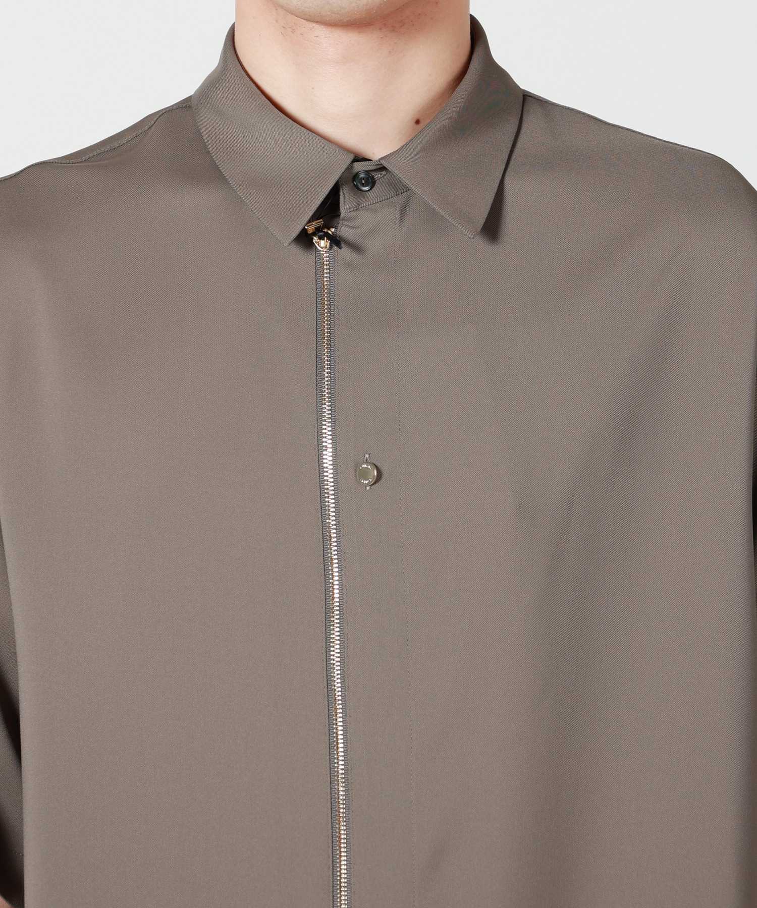 CULLNI(クルニ)】 Airy Cloth Short Sleeve Zip Up Shirt｜PARIGOT