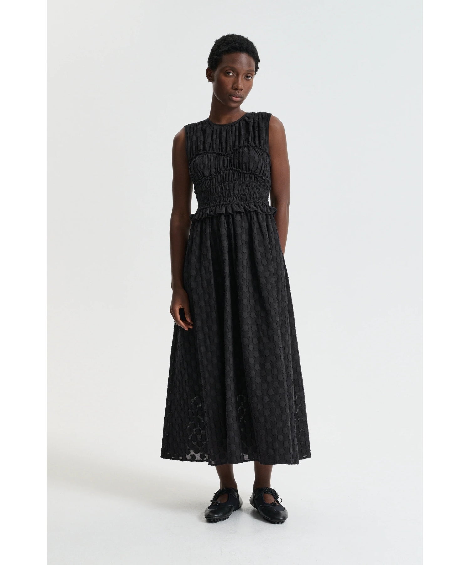Cecilie Bahnsen オリビア ドレス ギンガムジャガード ブラウン Cecilie Bahnsen（セシリー バンセン）公式通販｜PARIGOT ONLINE