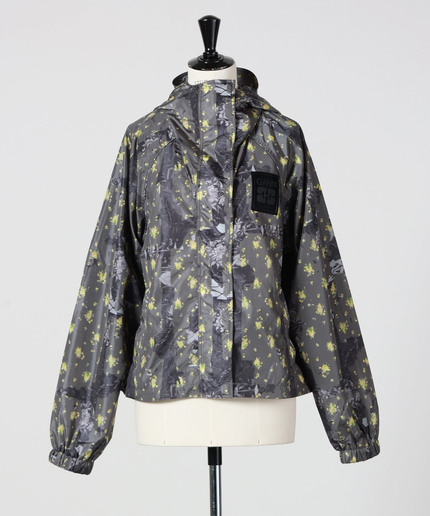 GANNI(ガニー)】 Printed Flyweight Nylon Hooded Jacket Printed