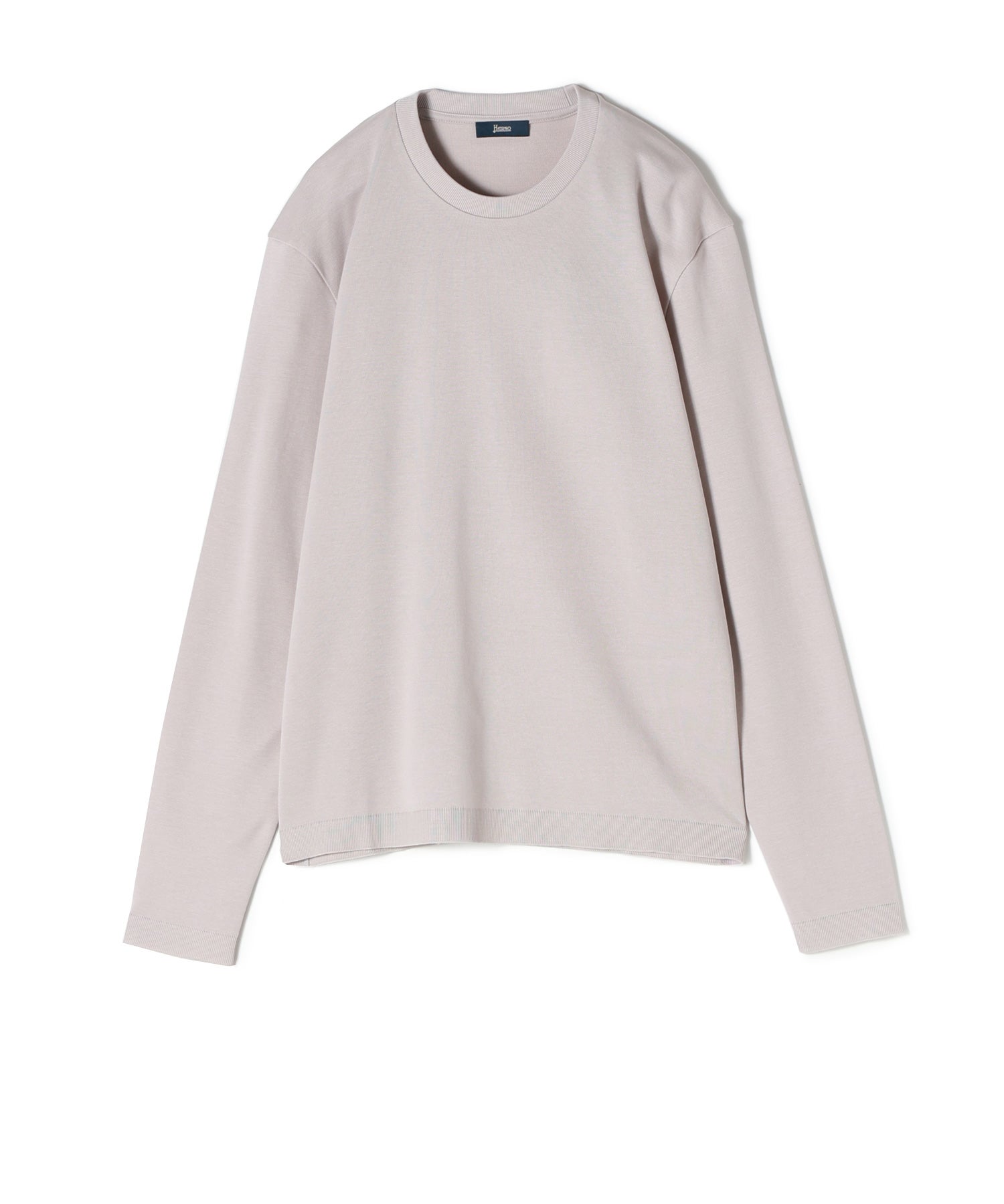 HERNO(ヘルノ)】 ジャージーニットエフェクト ロングスリーブTシャツ