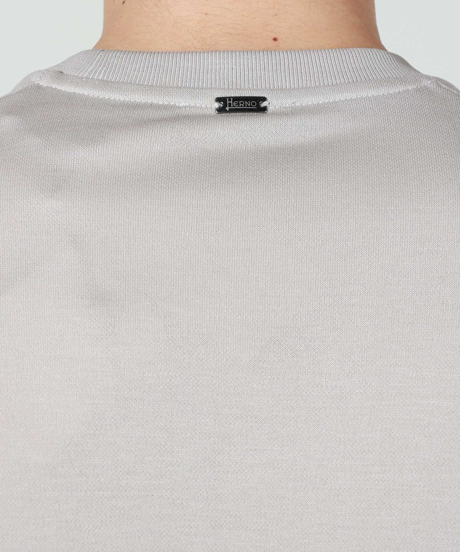 HERNO(ヘルノ)】 ジャージーニットエフェクト ロングスリーブTシャツ