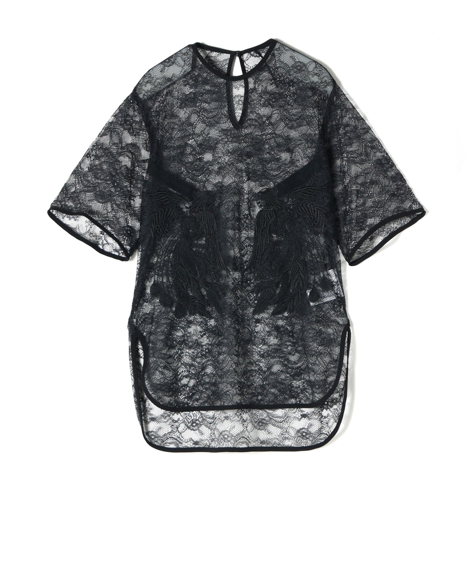 Mame Kurogouchi(マメ クロゴウチ)】 Raschel Lace Embroidered Top