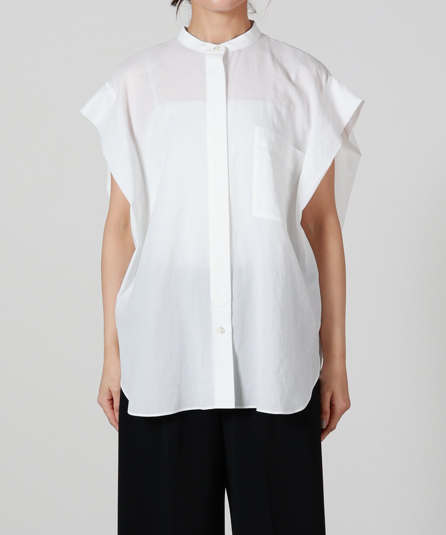 SACRA(サクラ)】 SHRINK GABARDINE SHIRT｜PARIGOT ONLINE（パリゴ