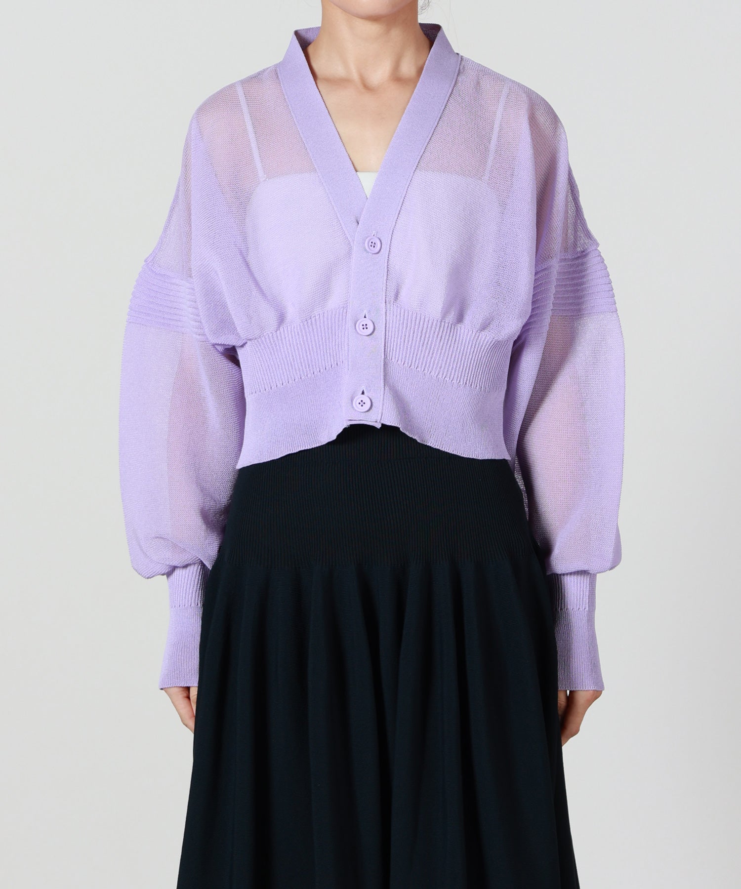 未使用級✨極美品✨CFCL GARTER CROPPED CARDIGAN CFCL(シーエフシーエル)】 TC GARTER LUCENT CROPPED CARDIGAN