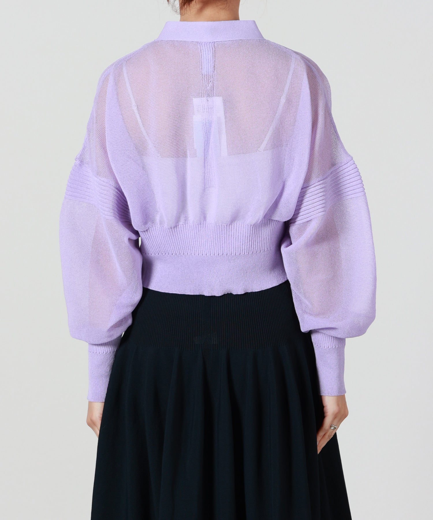 CFCL(シーエフシーエル)】 TC GARTER LUCENT CROPPED CARDIGAN
