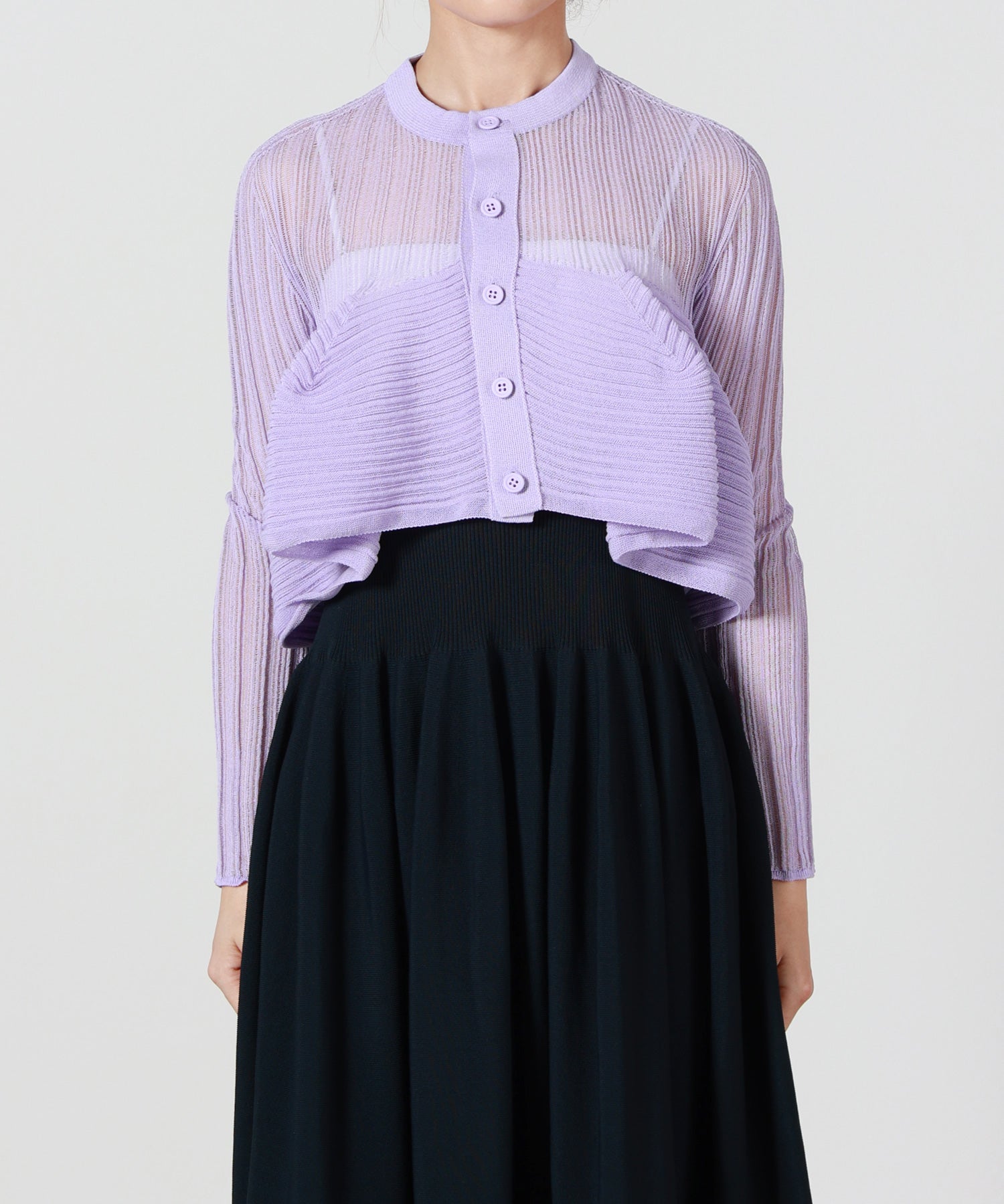 CFCL(シーエフシーエル)】 TC POTTERY BUST FLARE CARDIGAN｜PARIGOT