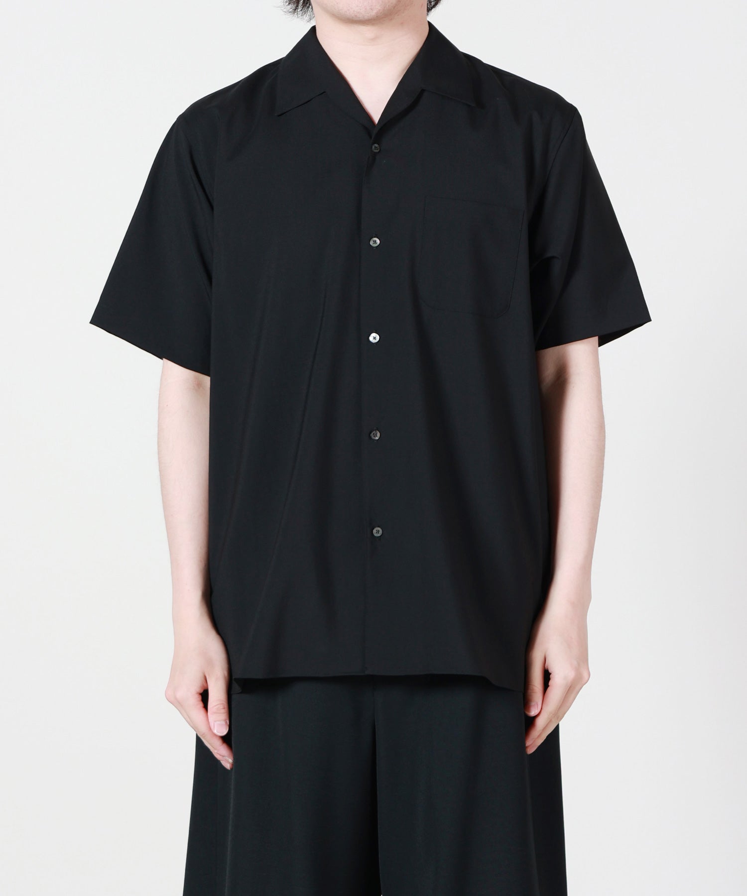 MARKAWARE(マーカウェア)】 ITALIAN OPEN COLLAR S/S SHIRT｜PARIGOT