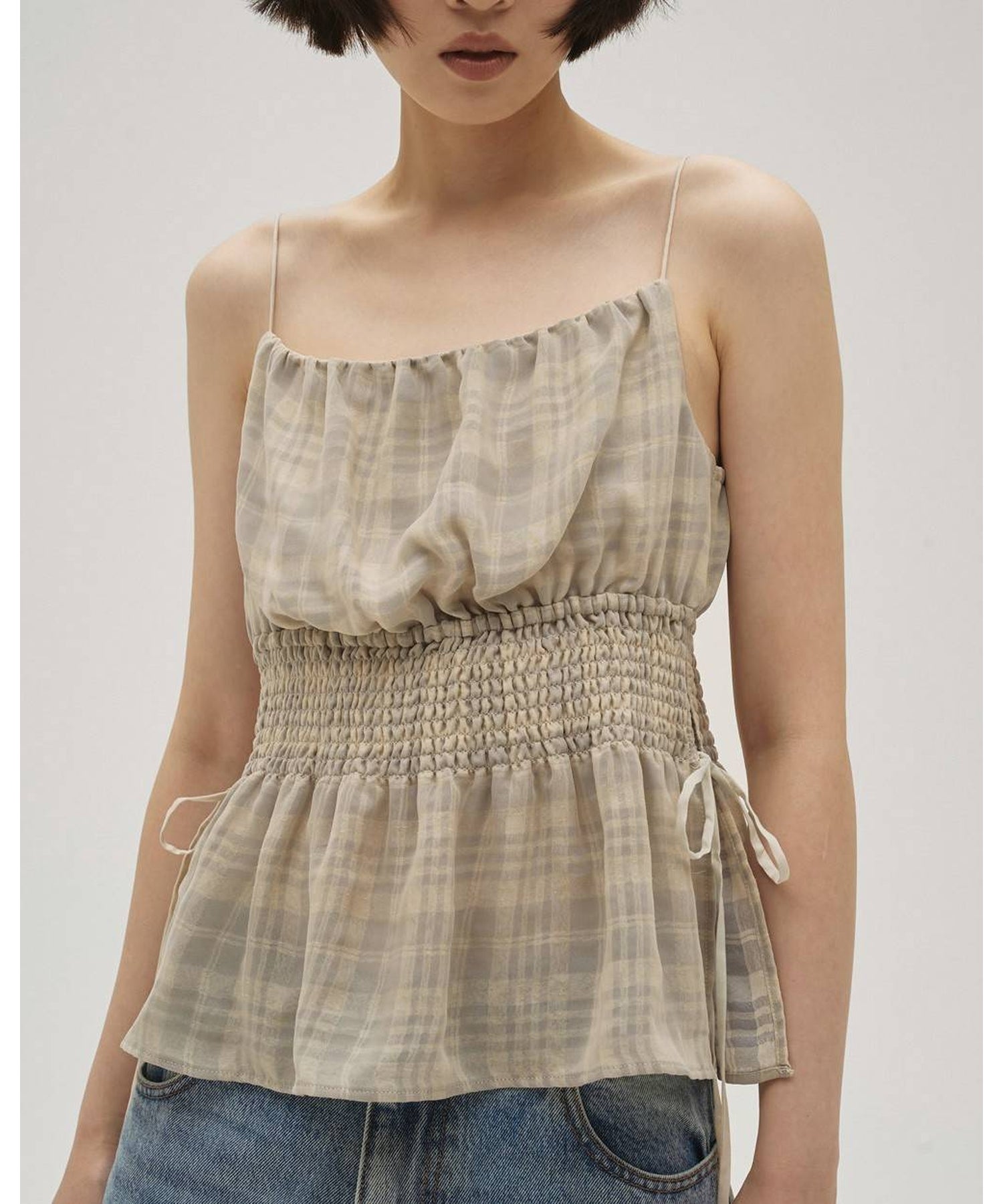 TODAYFUL(トゥデイフル)】 Check Jacquard Camisole｜PARIGOT ONLINE