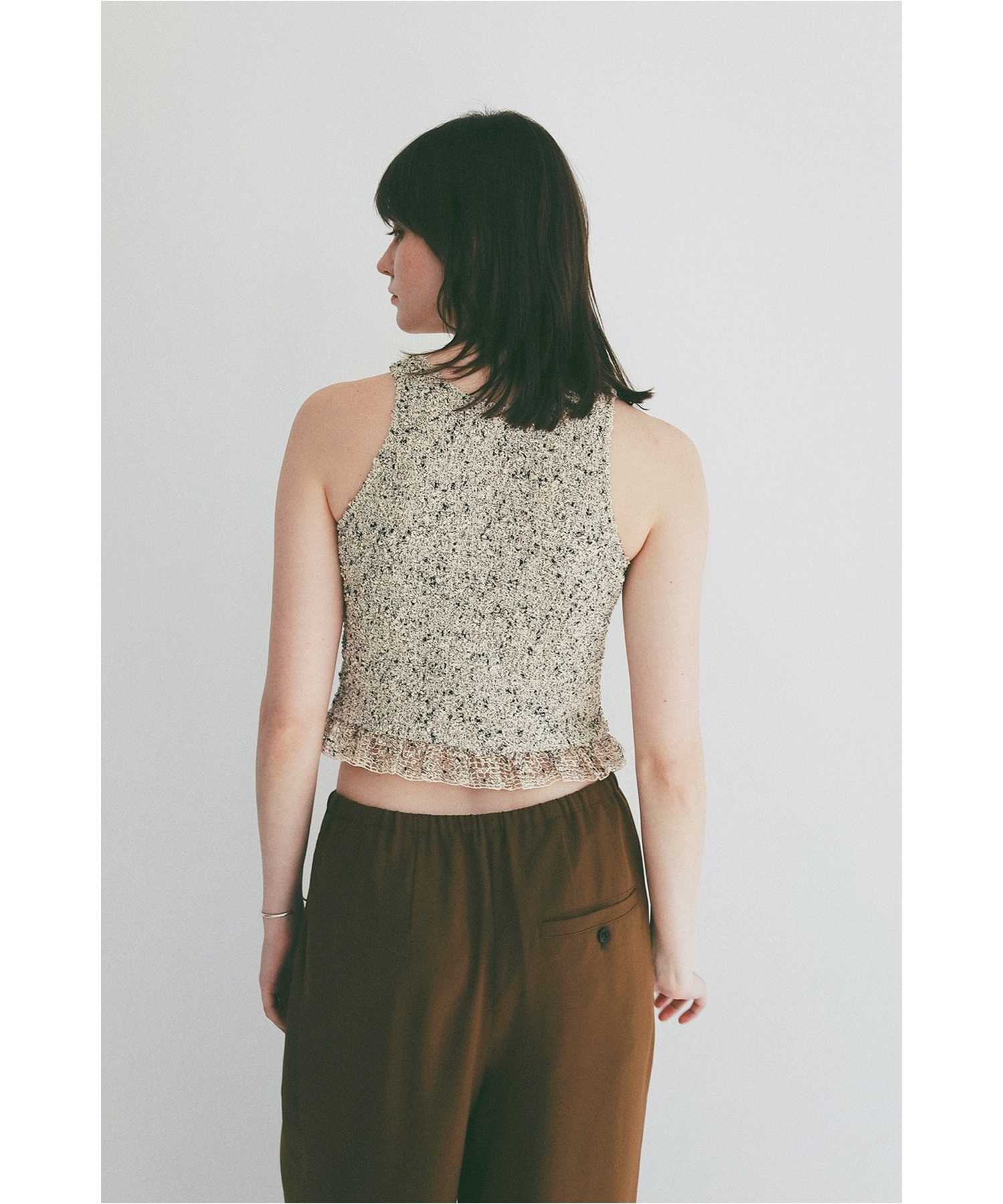 CLANE(クラネ)】 W FACE MIX MESH GATHER N/S TOPS｜PARIGOT ONLINE