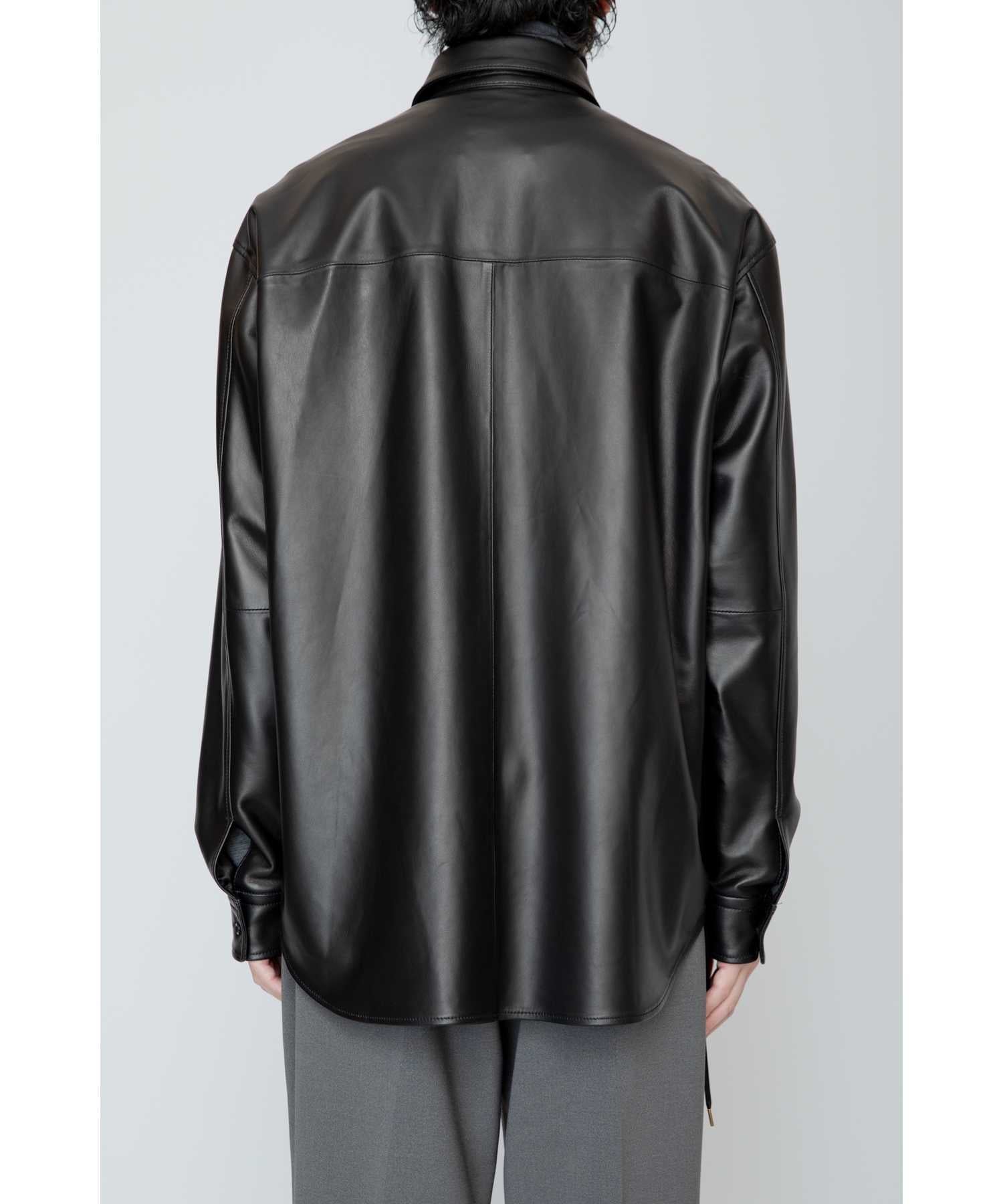 ジャケット・アウター LEATHER DOUGI SHIRT / BLACK RAINMAKER(レインメーカー)】 LEATHER DOUGI SHIRT｜PARIGOT ONLINE