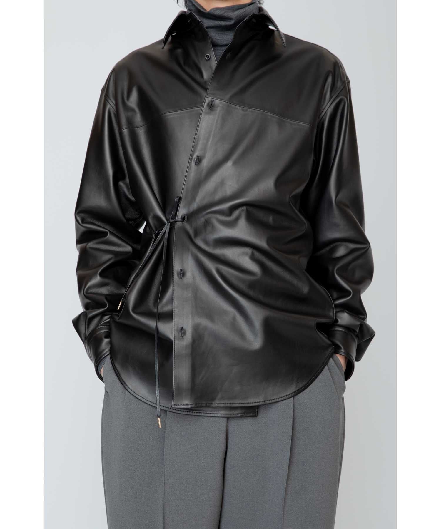 ジャケット・アウター LEATHER DOUGI SHIRT / BLACK RAINMAKER(レインメーカー)】 LEATHER DOUGI SHIRT｜PARIGOT ONLINE