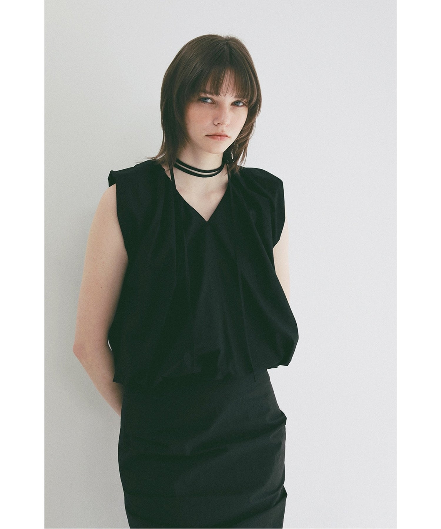 CLANE(クラネ)】 W FACE BALLOON GATHER RIBBON TOPS｜PARIGOT ONLINE