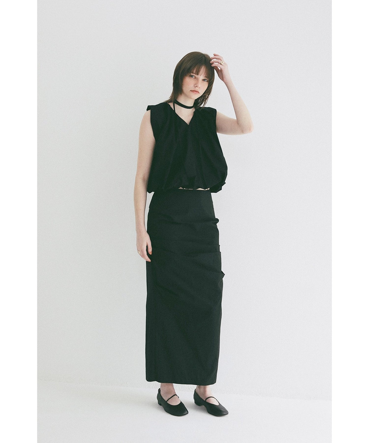 CLANE(クラネ)】 W FACE BALLOON GATHER RIBBON TOPS｜PARIGOT ONLINE