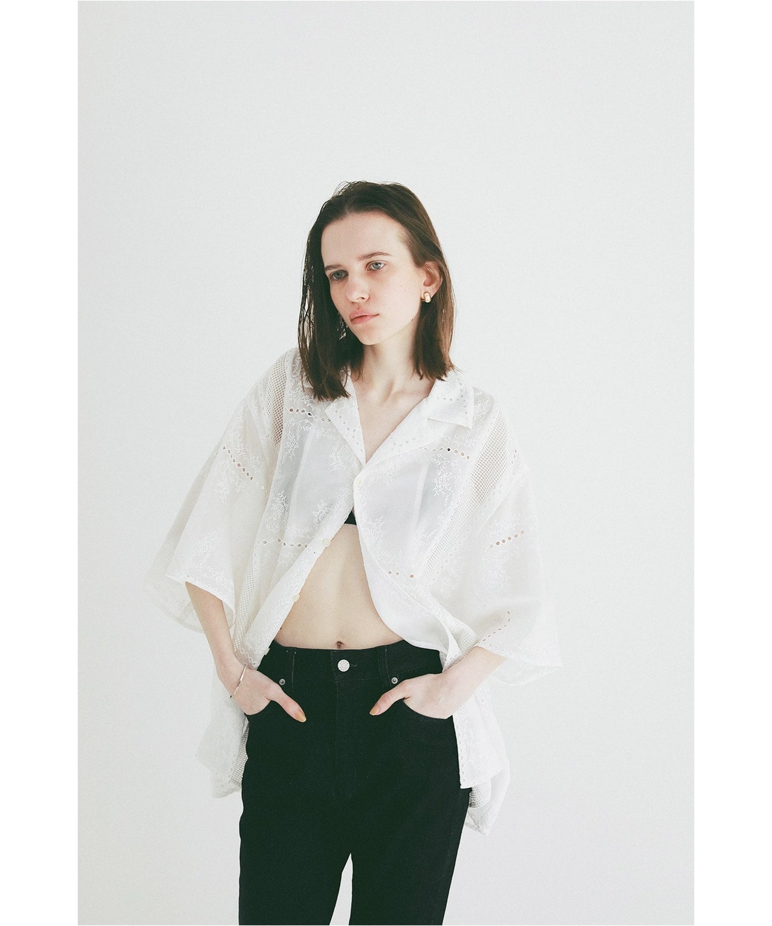 CLANE(クラネ)】 EMBROIDERY LACE BOX SHIRTS｜PARIGOT ONLINE（パリゴ