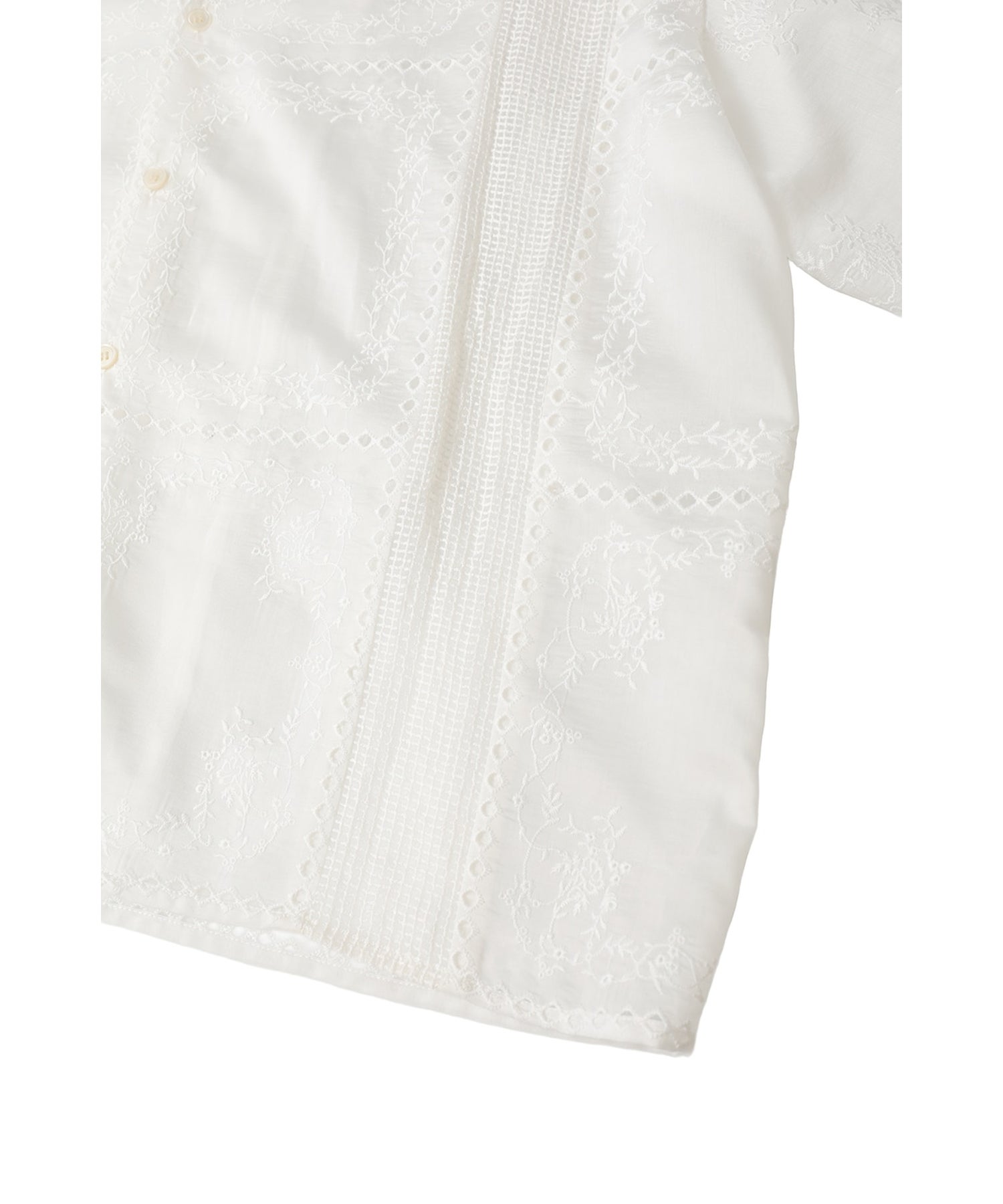 CLANE(クラネ)】 EMBROIDERY LACE BOX SHIRTS｜PARIGOT ONLINE（パリゴ