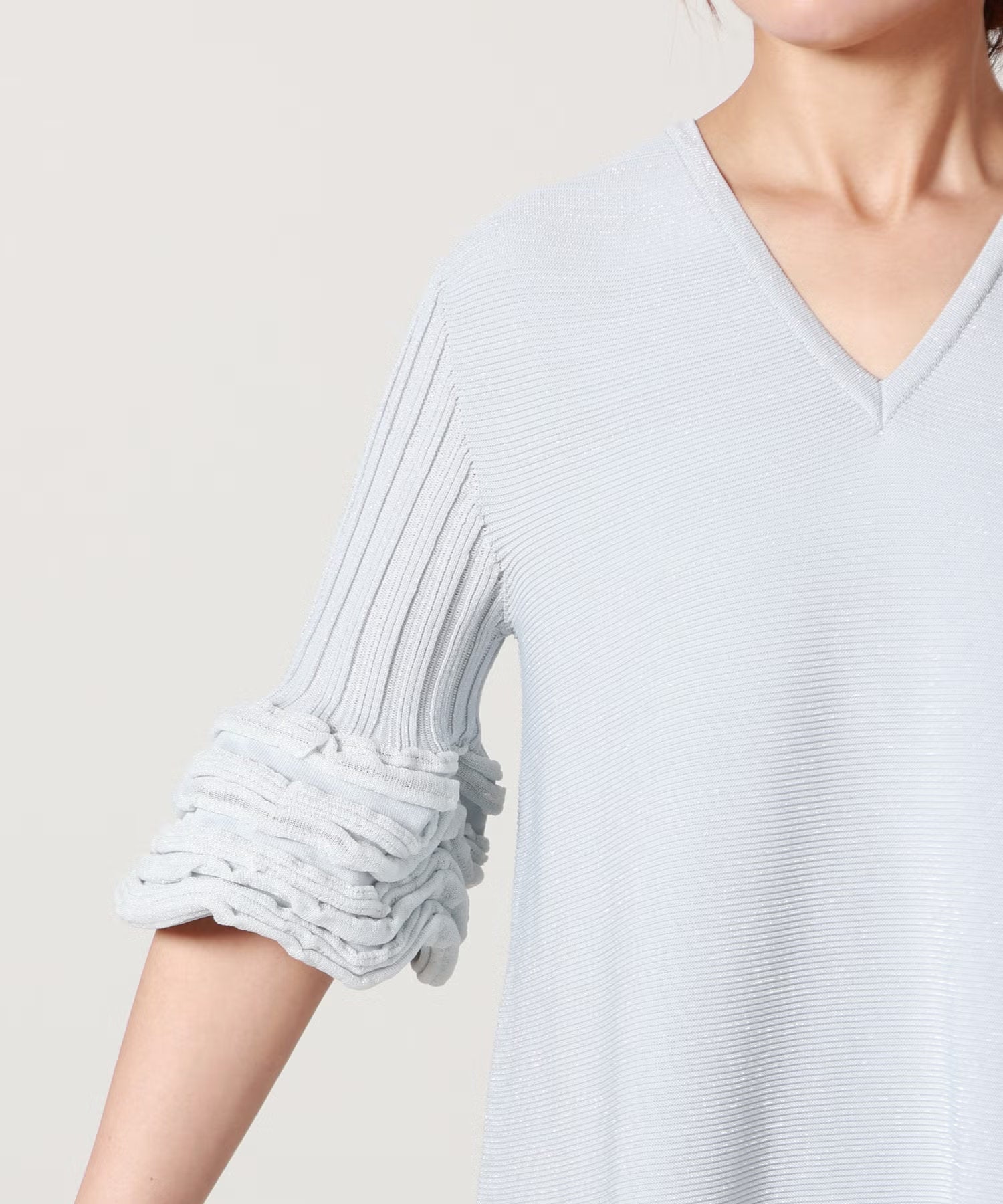 CFCL(シーエフシーエル)】 POTTERY SWELL GLITTER SHORT BELL SLEEVE
