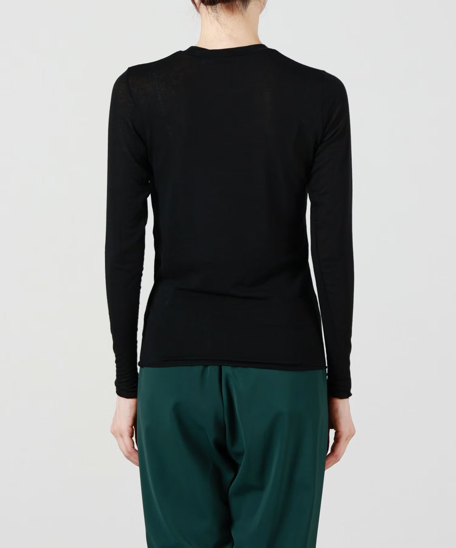 HYKE - HYKE サマーニット　綿　長袖カットソー　黒 HYKE(ハイク)】 《26AW予約》C/S LONG SLEEVE TEE｜PARIGOT ONLINE