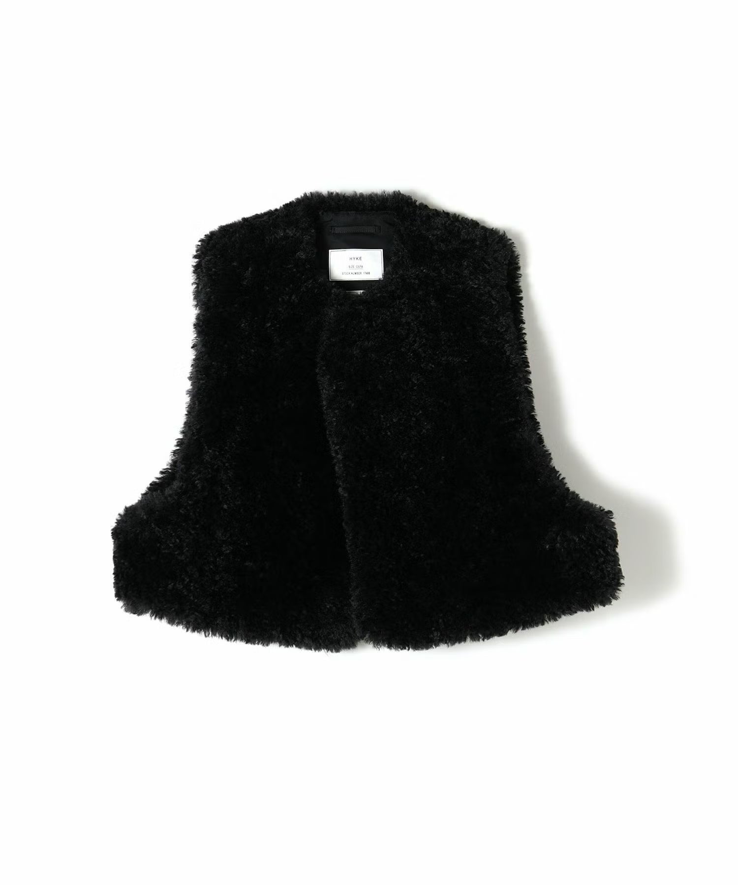 HYKE(ハイク)】 《26AW予約》FAUX SHEARLING CROPPED VEST｜PARIGOT