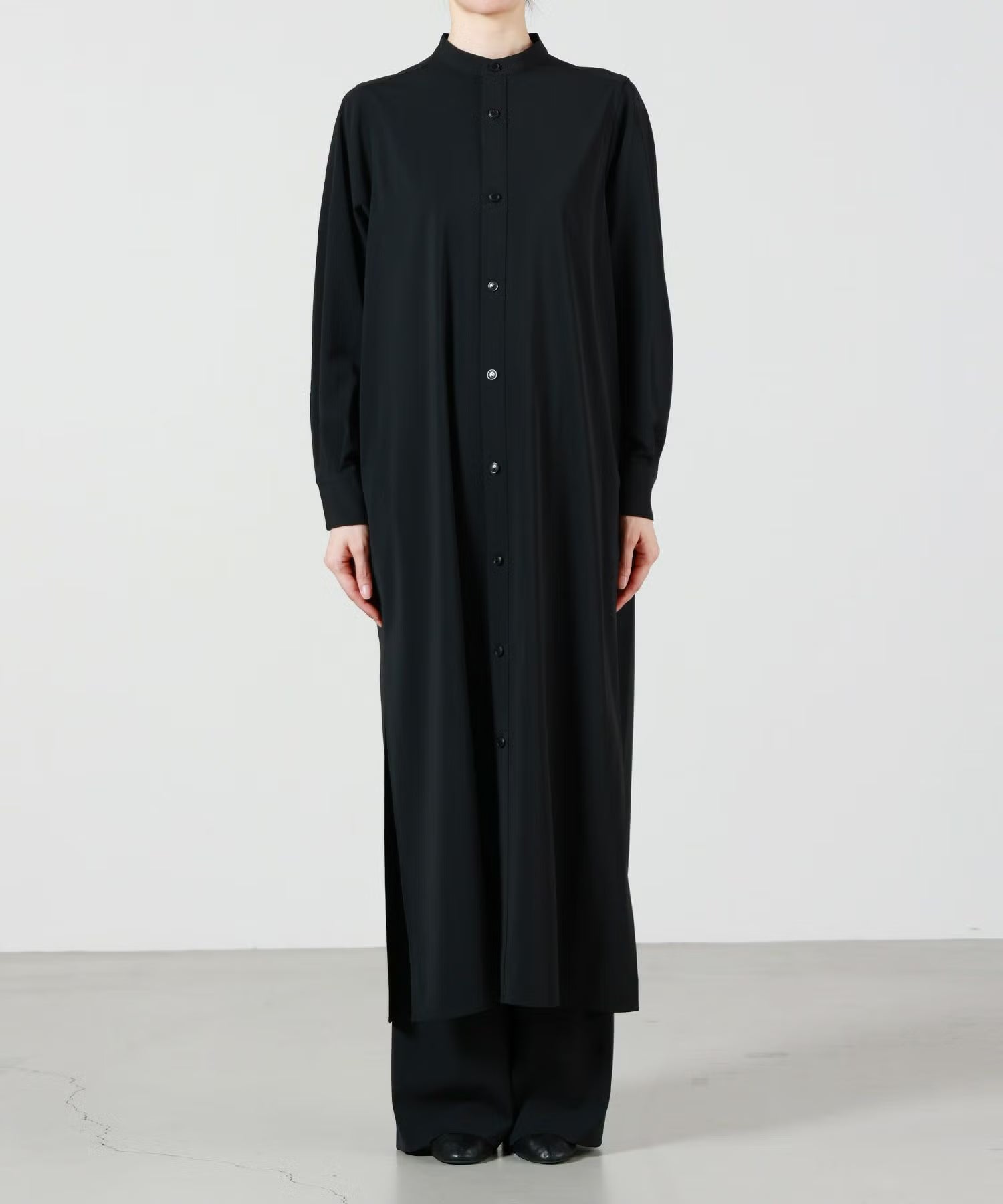 hyke マキシ シャツドレス ハイク ロングワンピース ブラック Mサイズ HYKE(ハイク)】 《26AW予約》MAXI SHIRT DRESS｜PARIGOT ONLINE