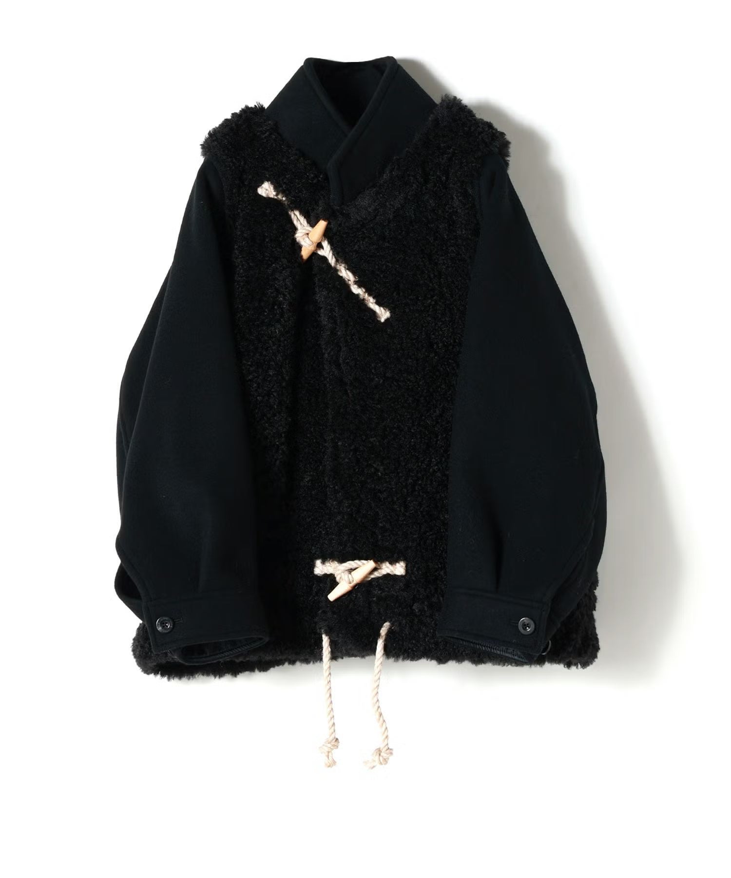 HYKE(ハイク)】 《26AW予約》DOUBLE FACE FAUX SHERLING DUFFLE JACKET