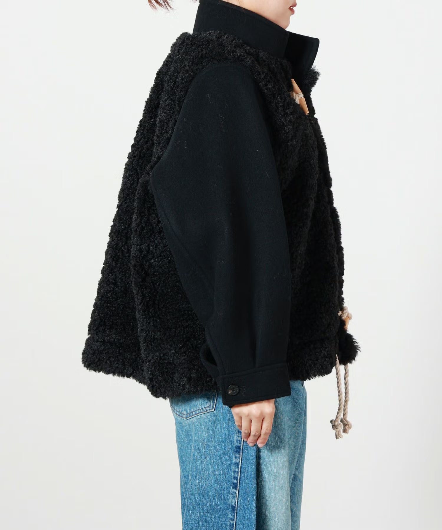 HYKE(ハイク)】 《26AW予約》DOUBLE FACE FAUX SHERLING DUFFLE JACKET