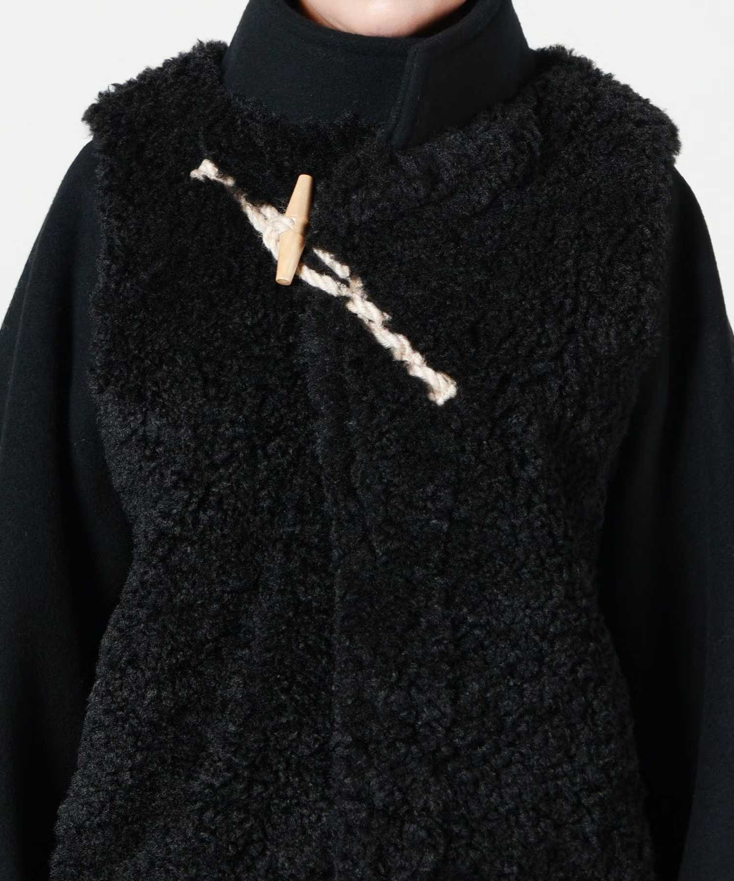 HYKE(ハイク)】 《26AW予約》DOUBLE FACE FAUX SHERLING DUFFLE JACKET
