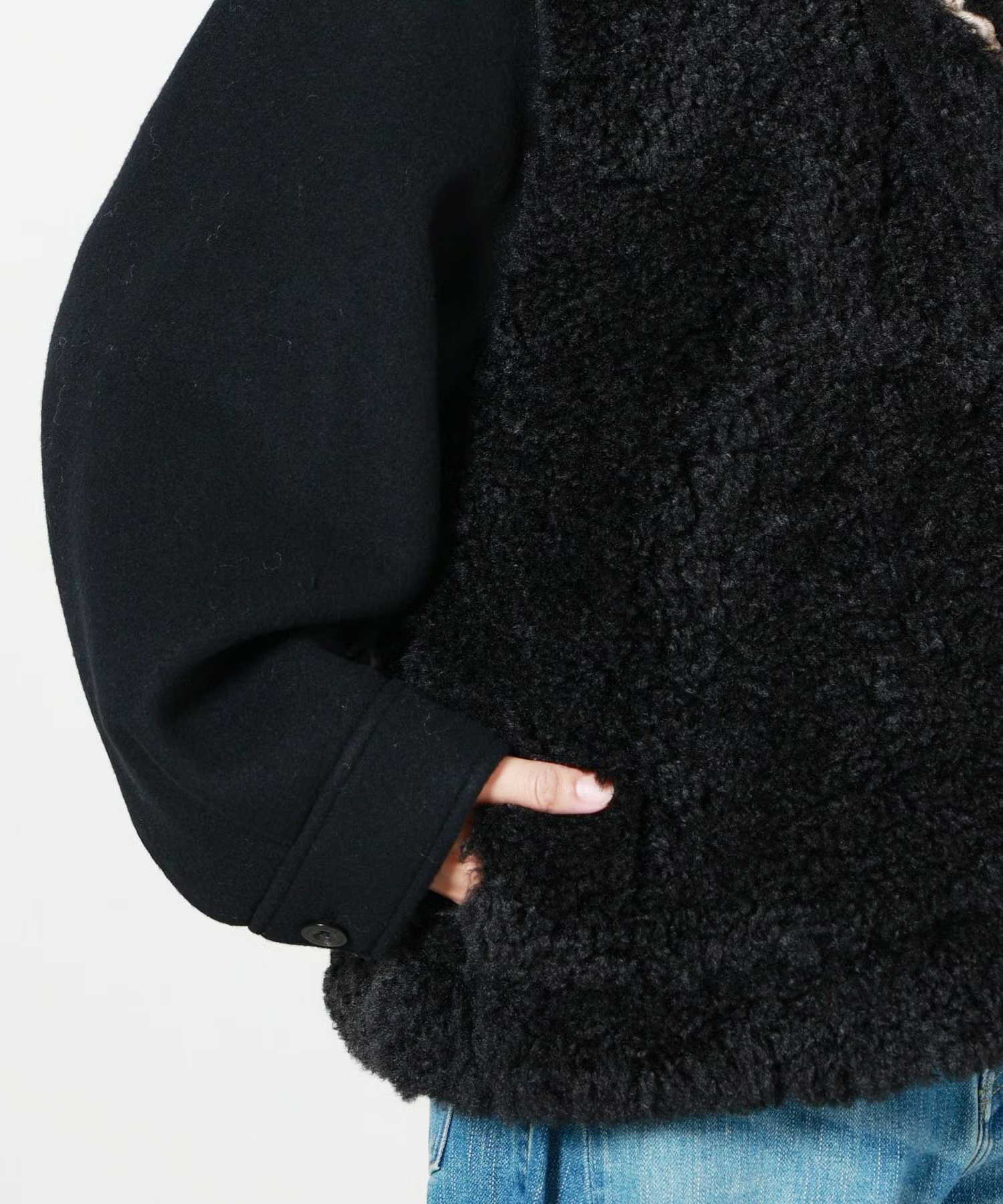 HYKE(ハイク)】 《26AW予約》DOUBLE FACE FAUX SHERLING DUFFLE JACKET